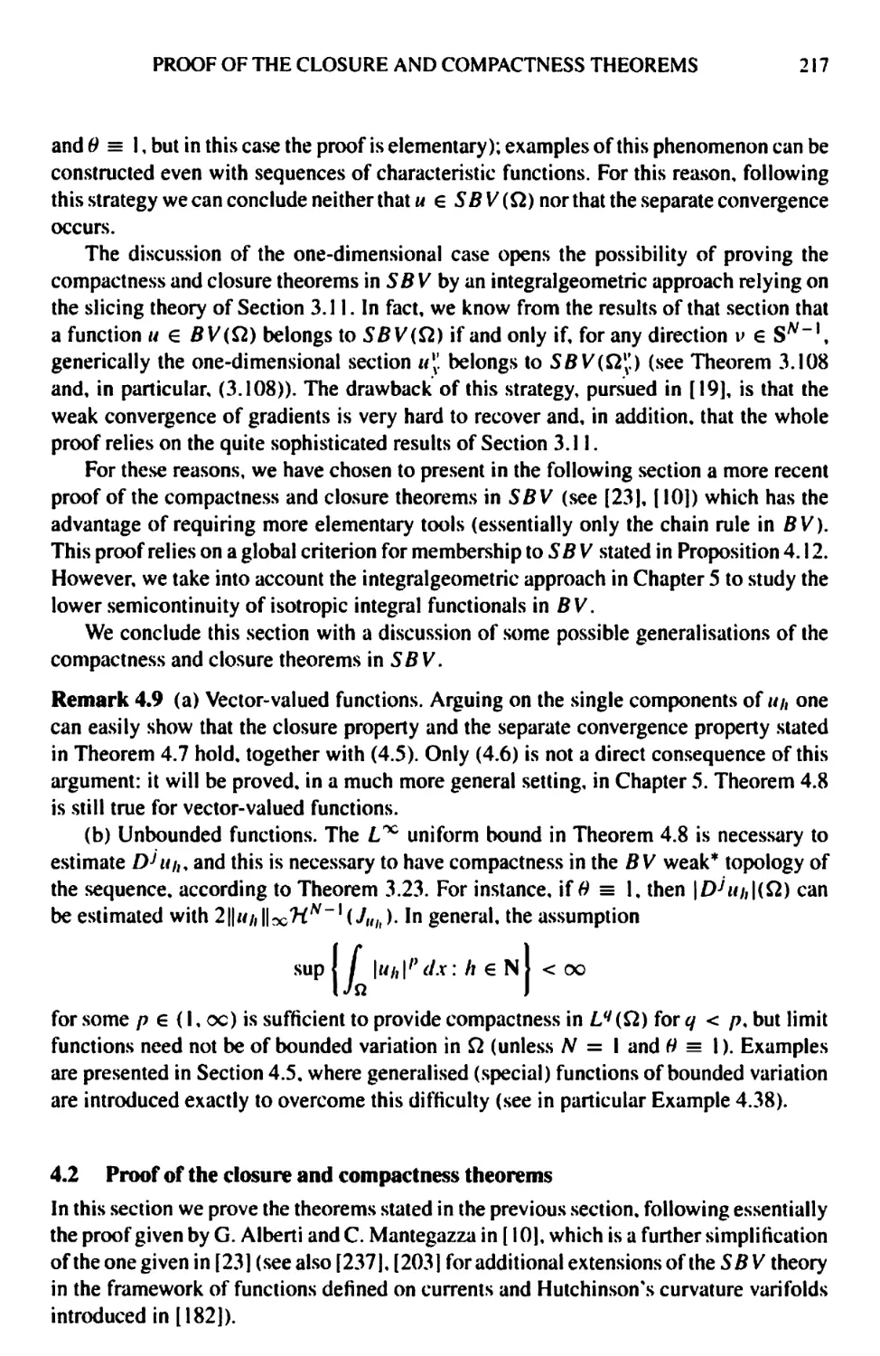 4.2 Proof of the closure and compactness theorems