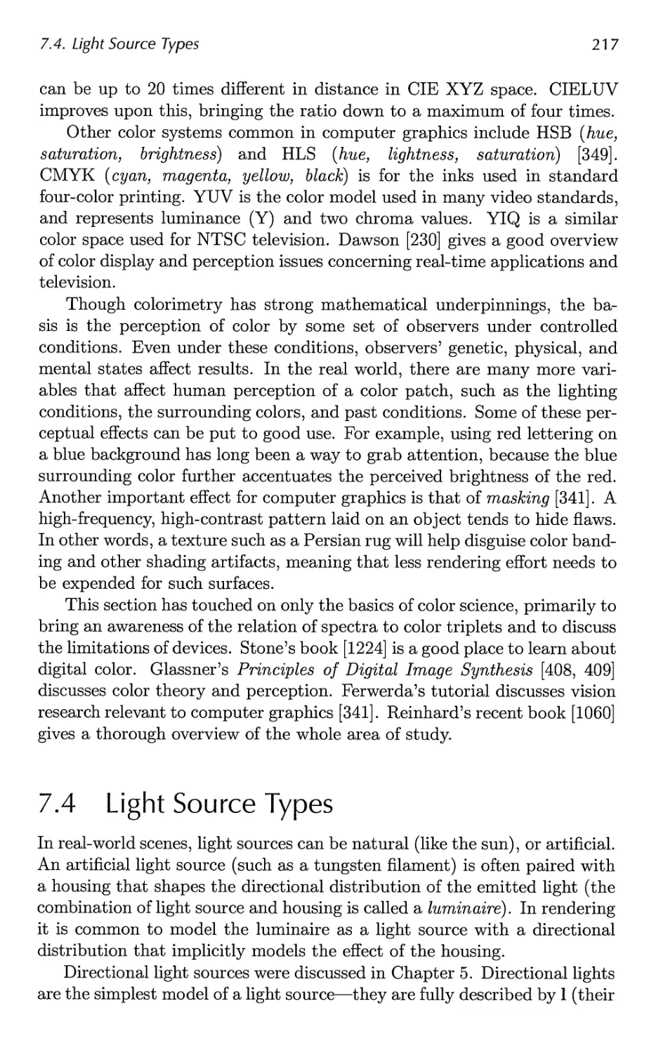 7.4 Light Source Types