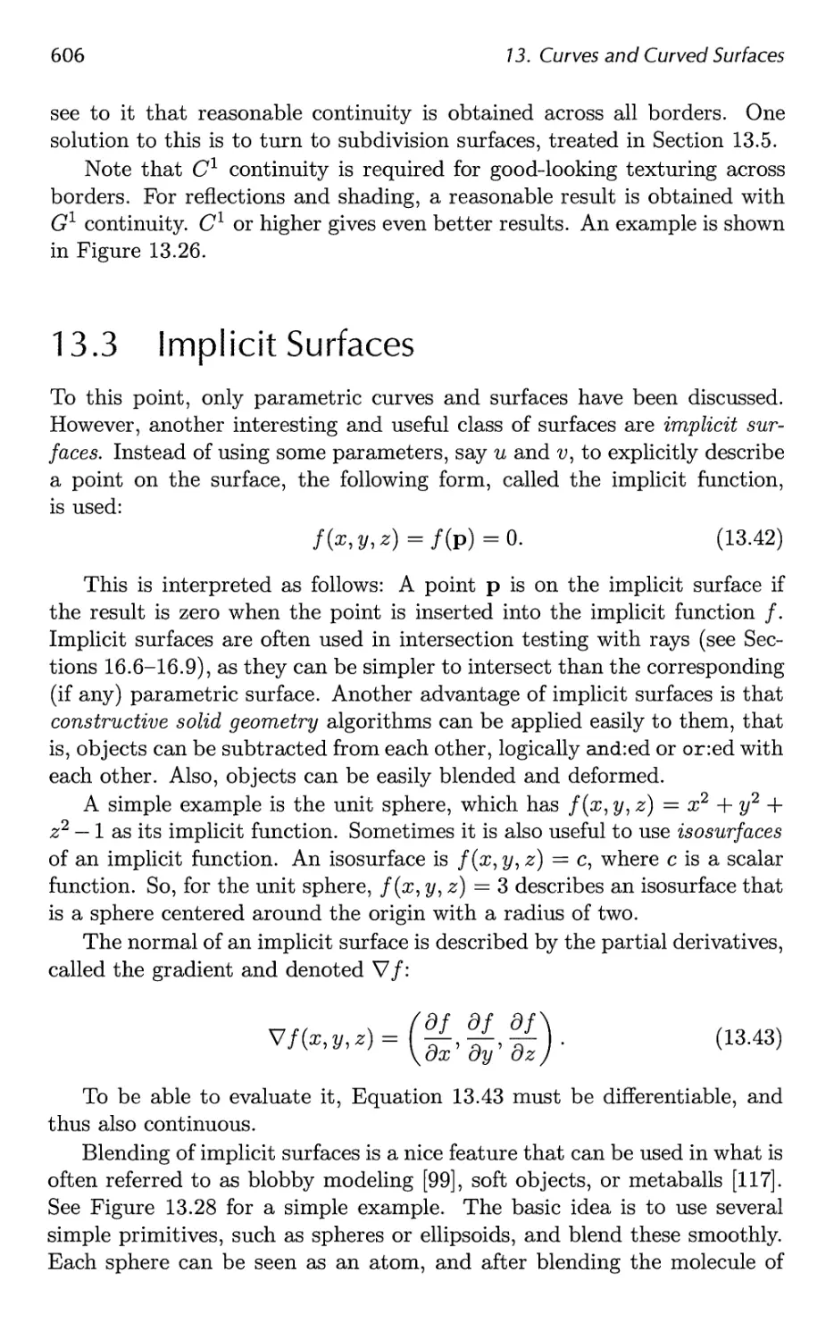 13.3 Implicit Surfaces