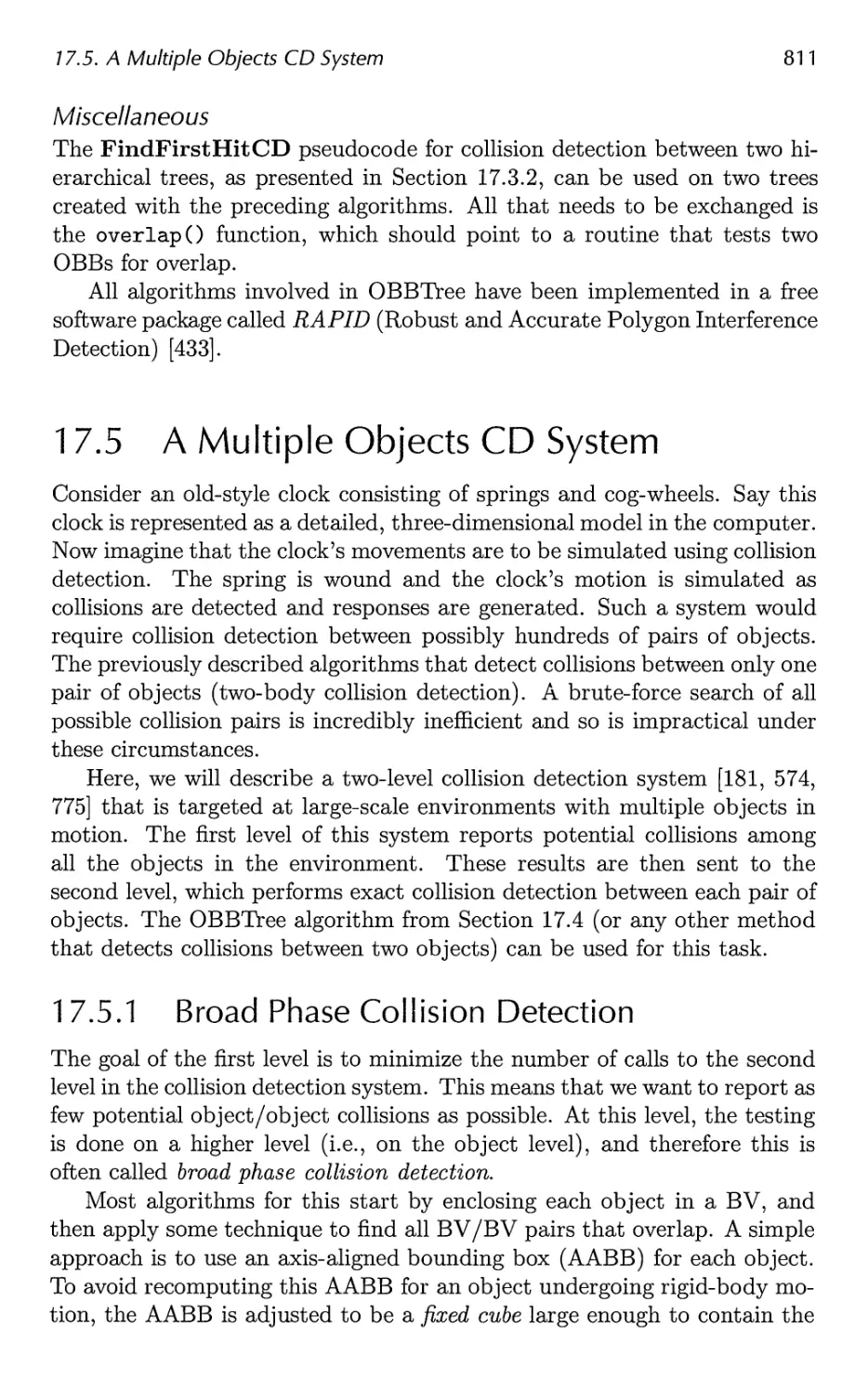 17.5 A Multiple Objects CD System