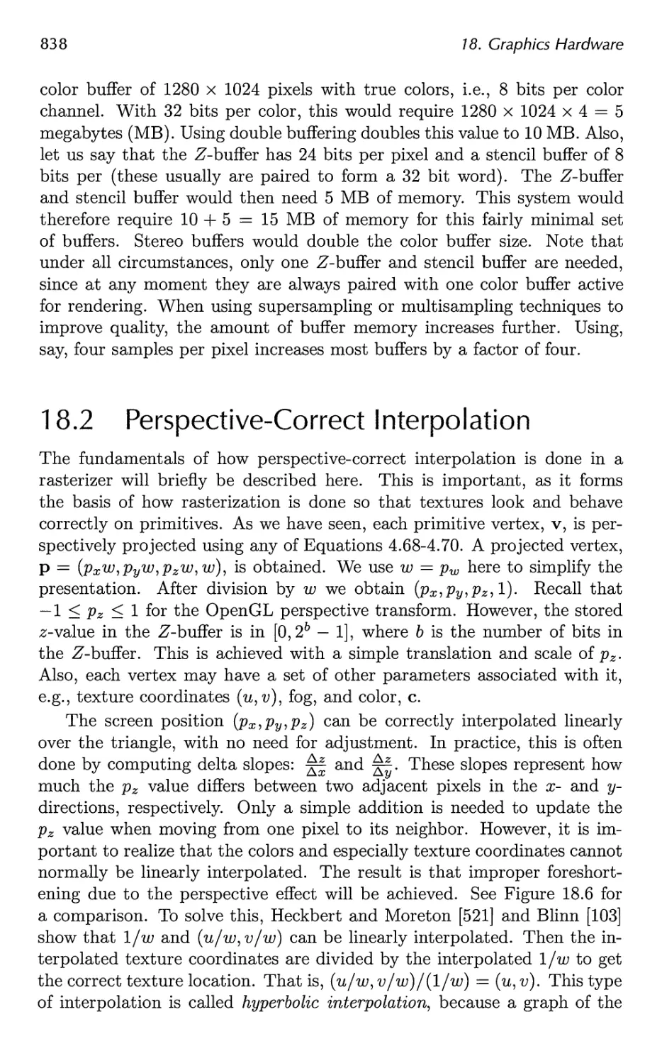 18.2 Perspective-Correct Interpolation