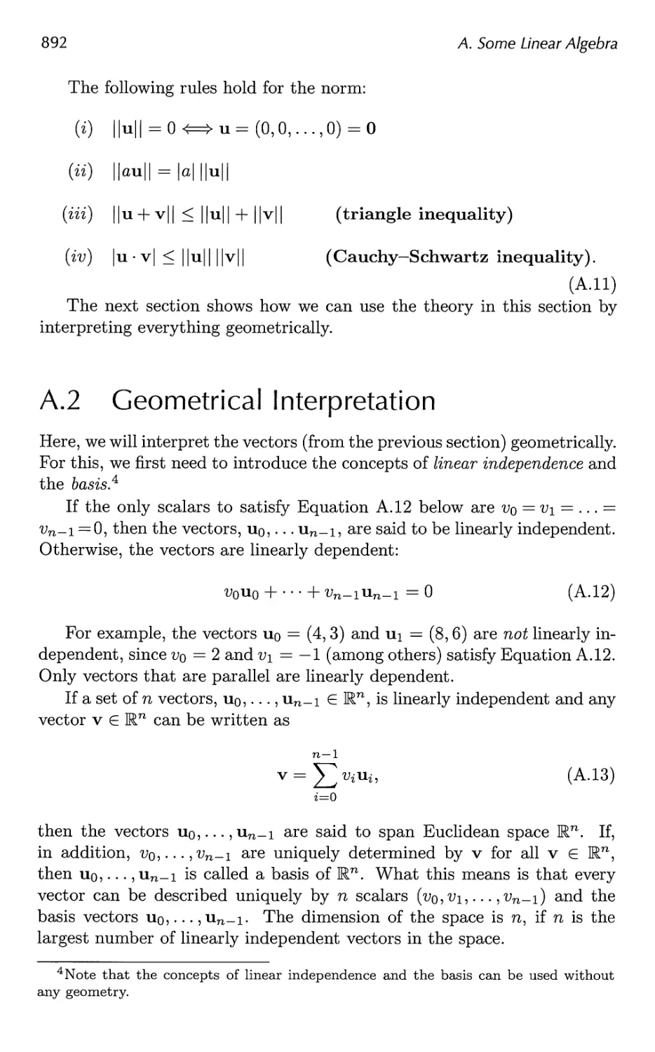 A.2 Geometrical Interpretation