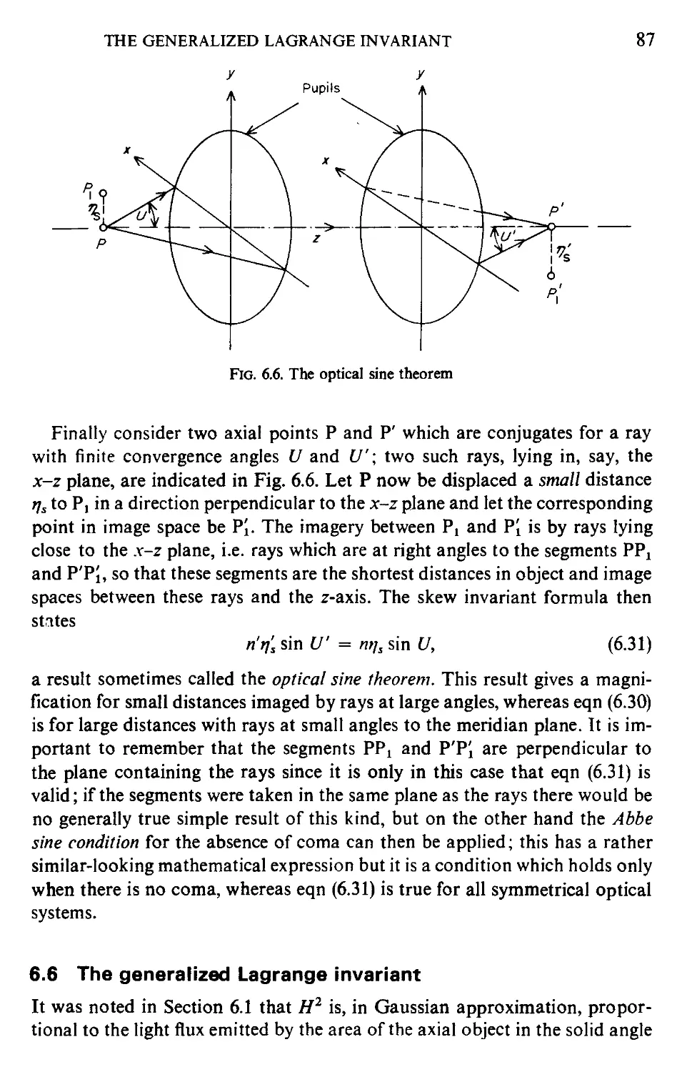 6.6 The generalized Lagrange invariant