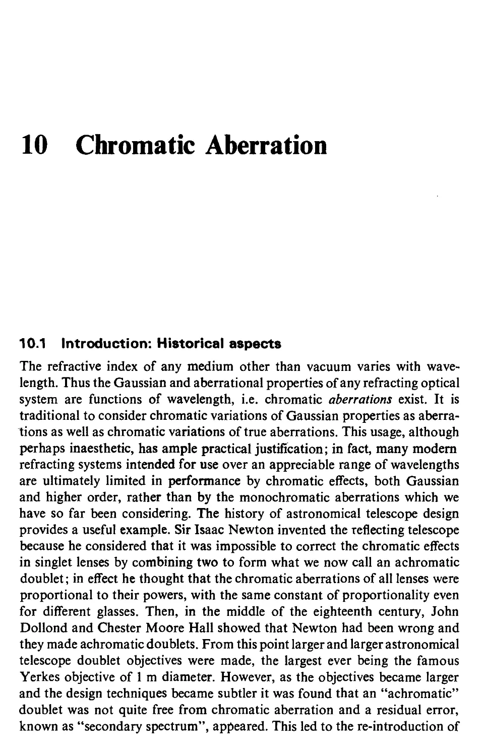 10 Chromatic aberration