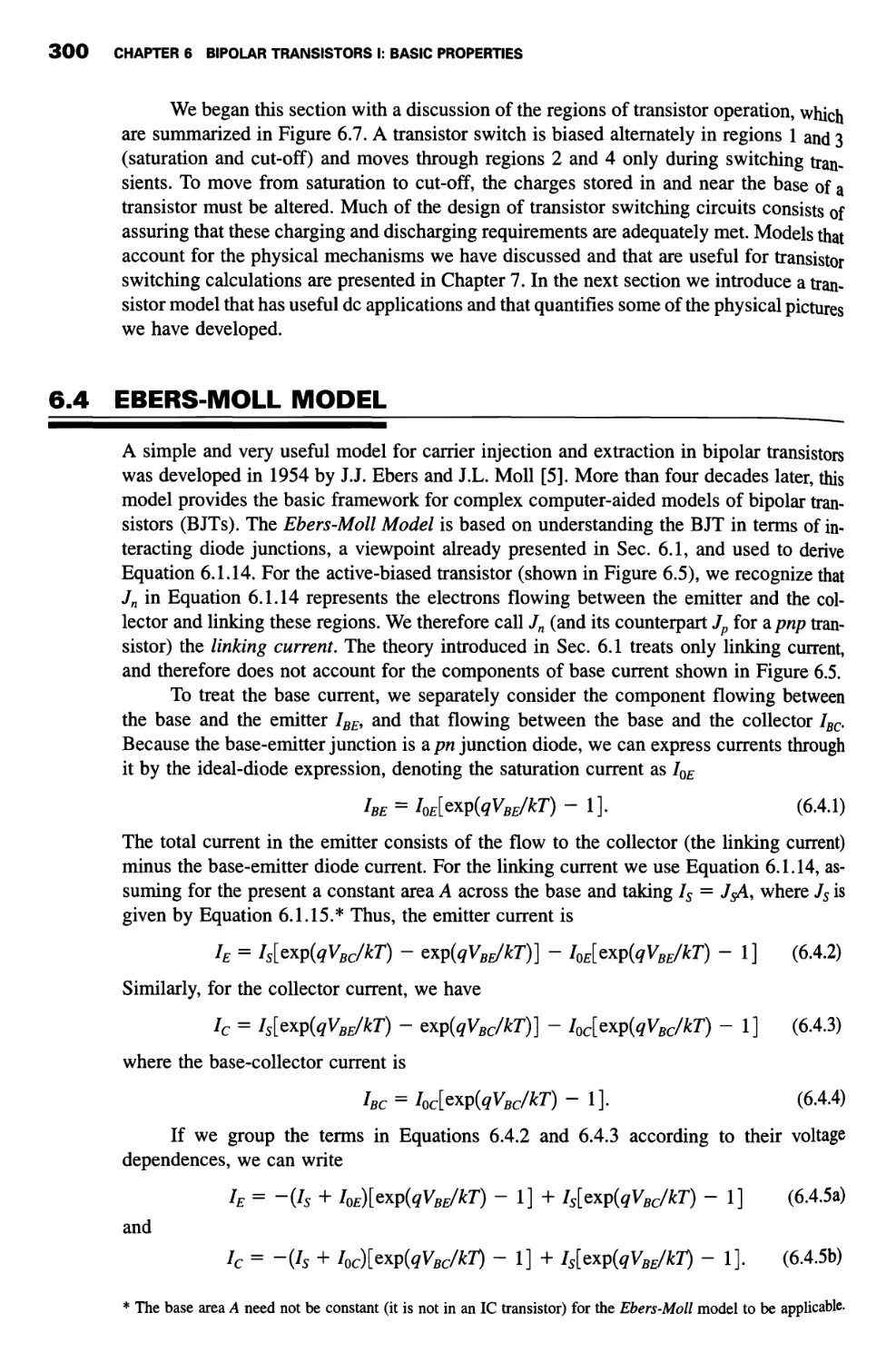 6.4 Ebers-Moll Model