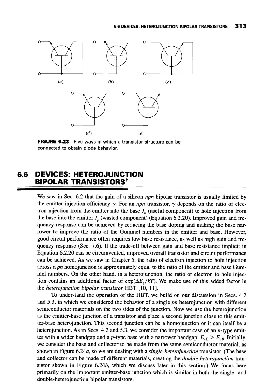 6.6 Devices: Heterojunction Bipolar Transistors