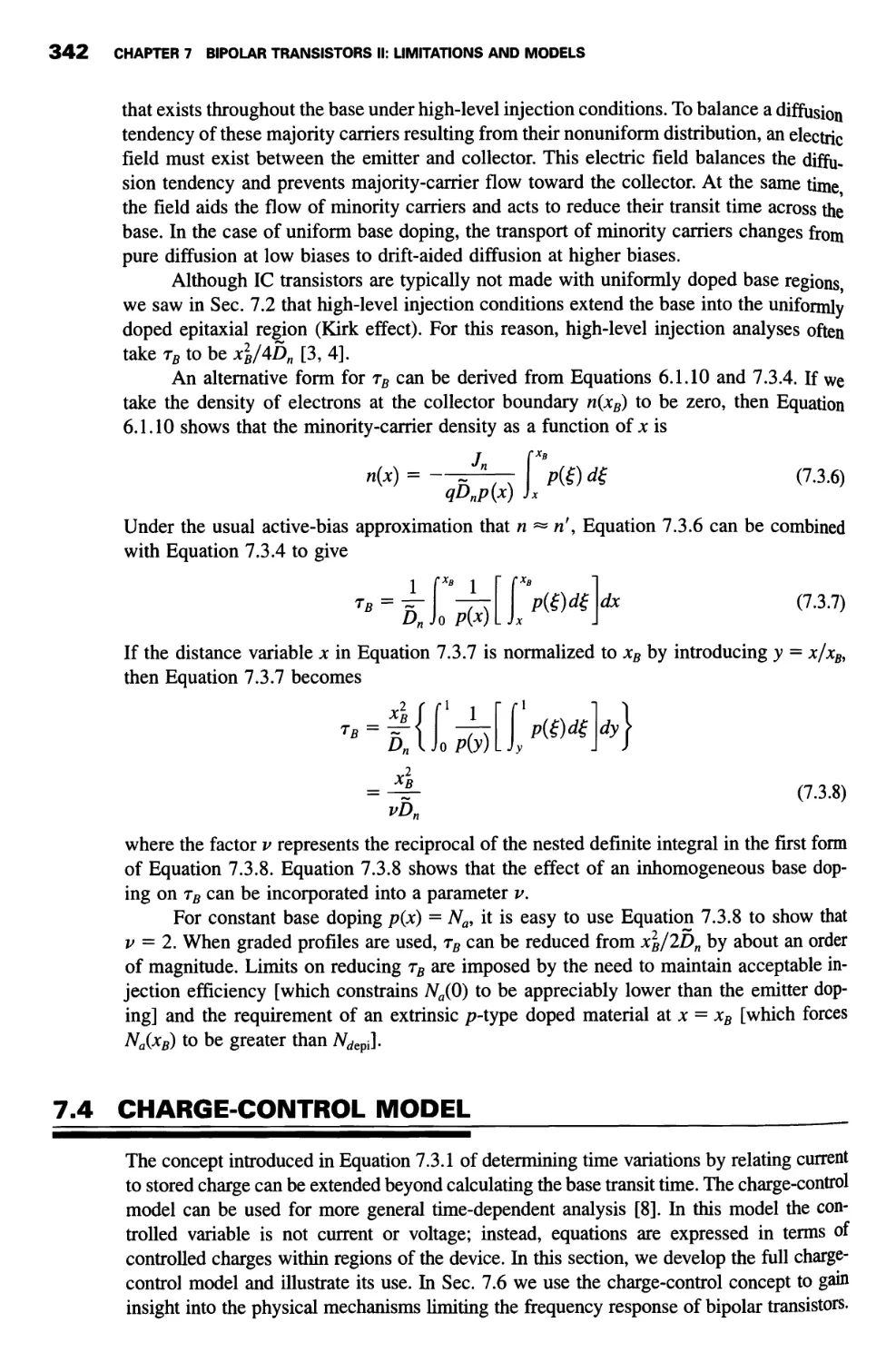 7.4 Charge-Control Model