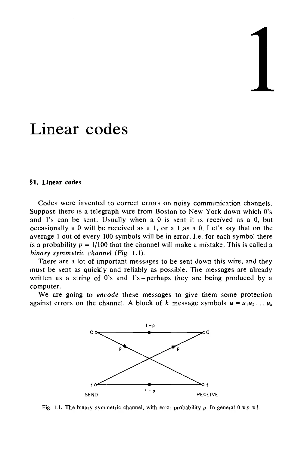 1. Linear codes