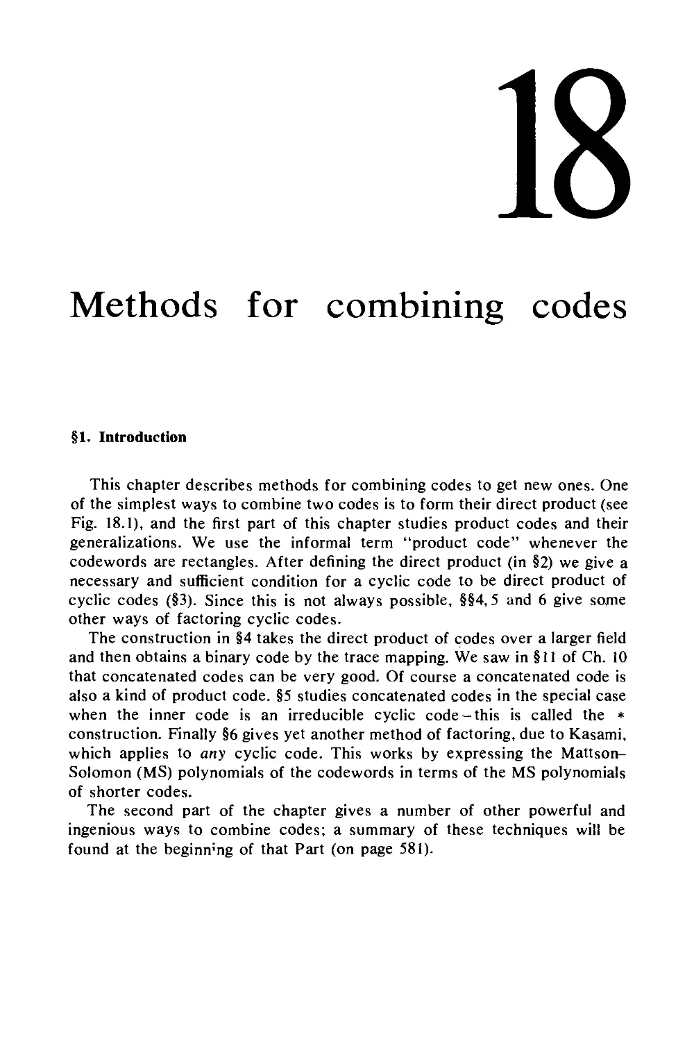 18. Methods for combining codes