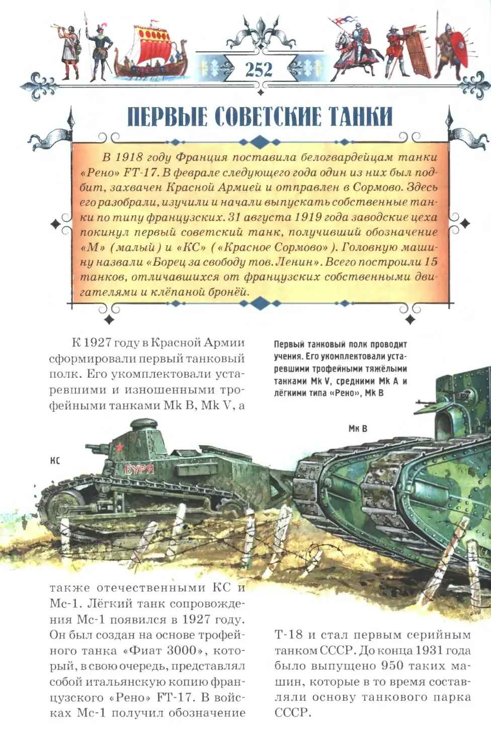 Первые советские танки