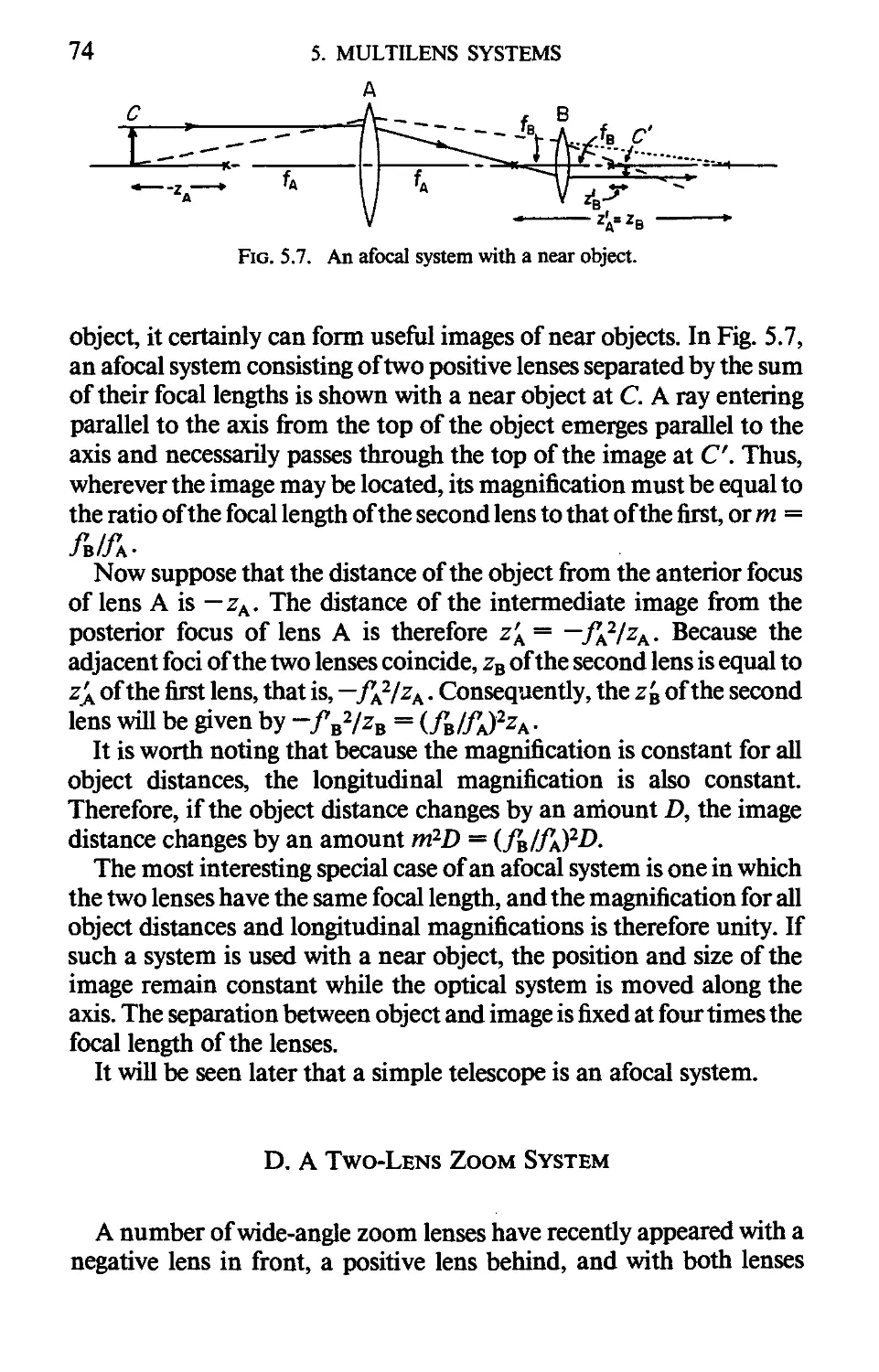 D. A Two-Lens Zoom System