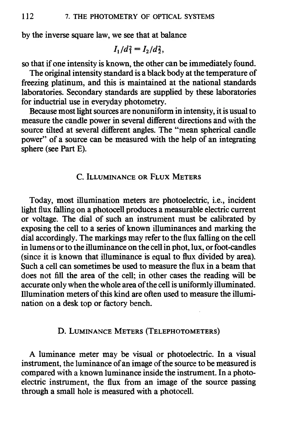 С. Illuminance or Flux Meters