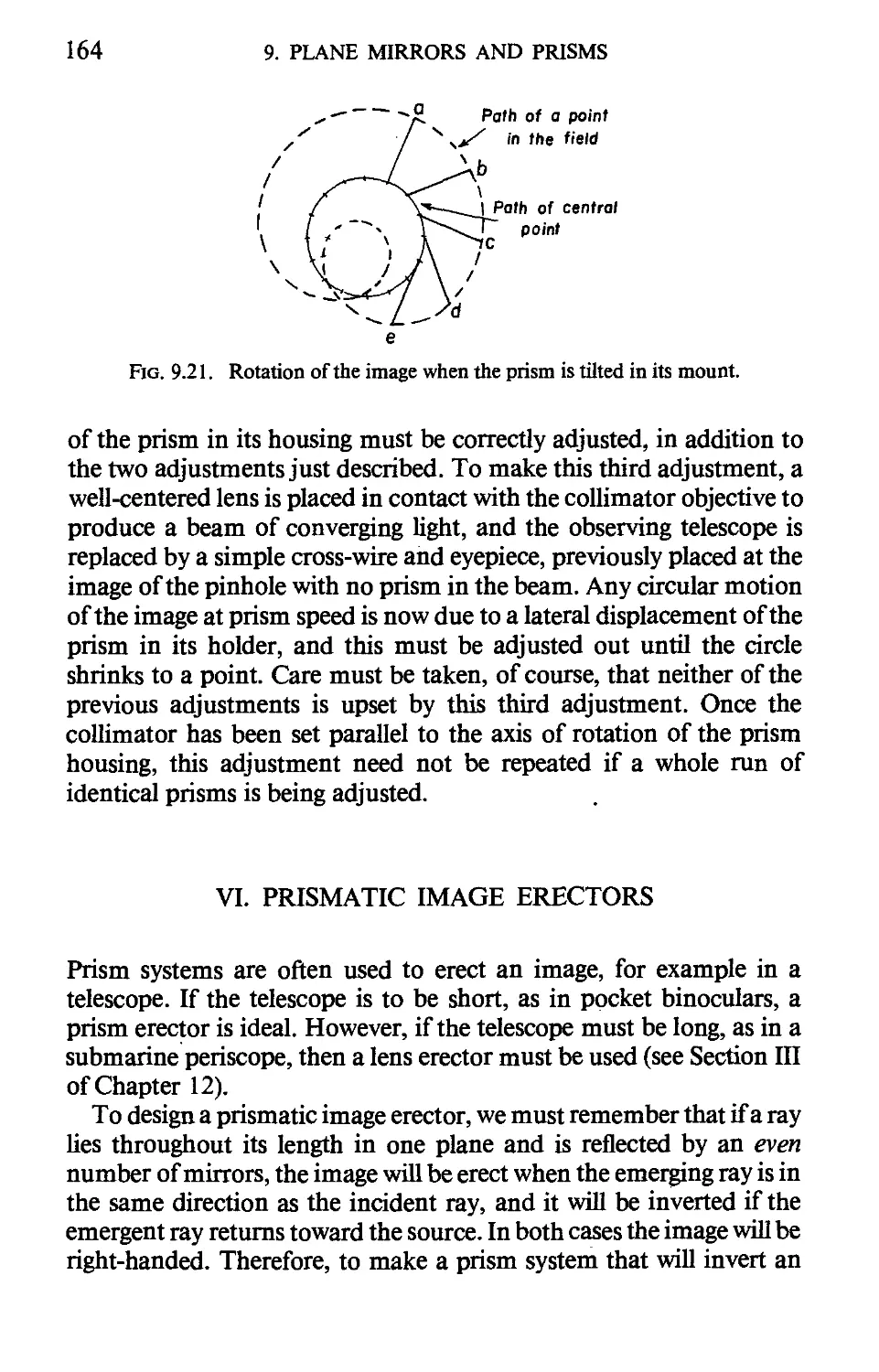 VI. Prismatic Image Erectors