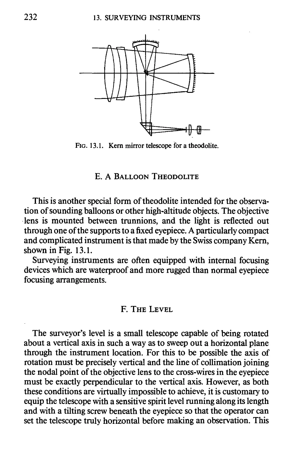 E. A Balloon Theodolite
F. The Level