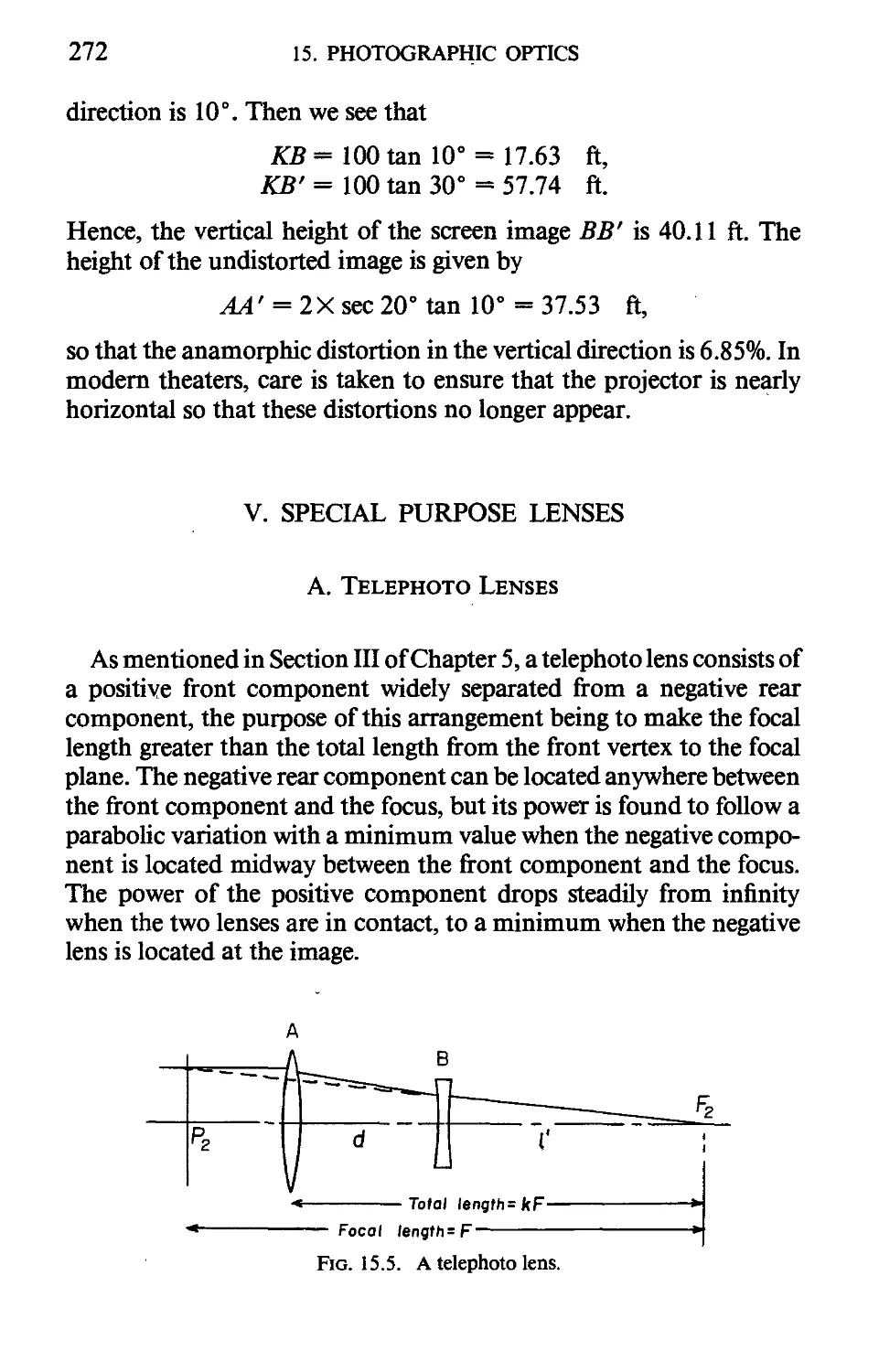 V. Special Purpose Lenses