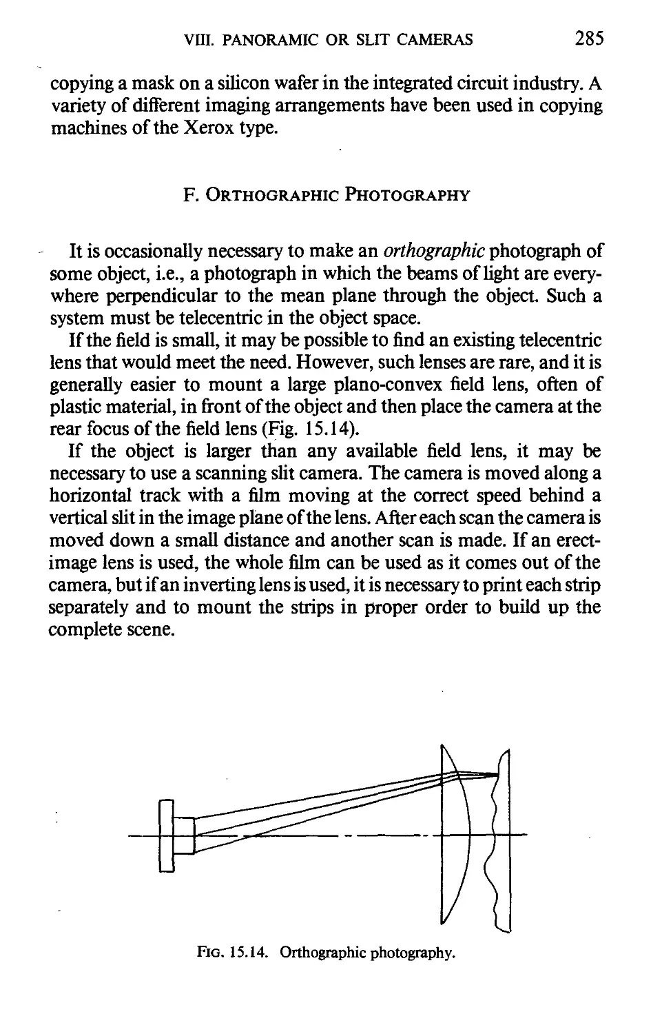 F. Orthographic Photography