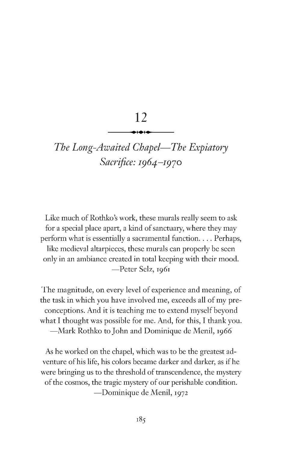 12. The Long-Awaited Chapel—The Expiatory Sacrifice: 1964–1970
