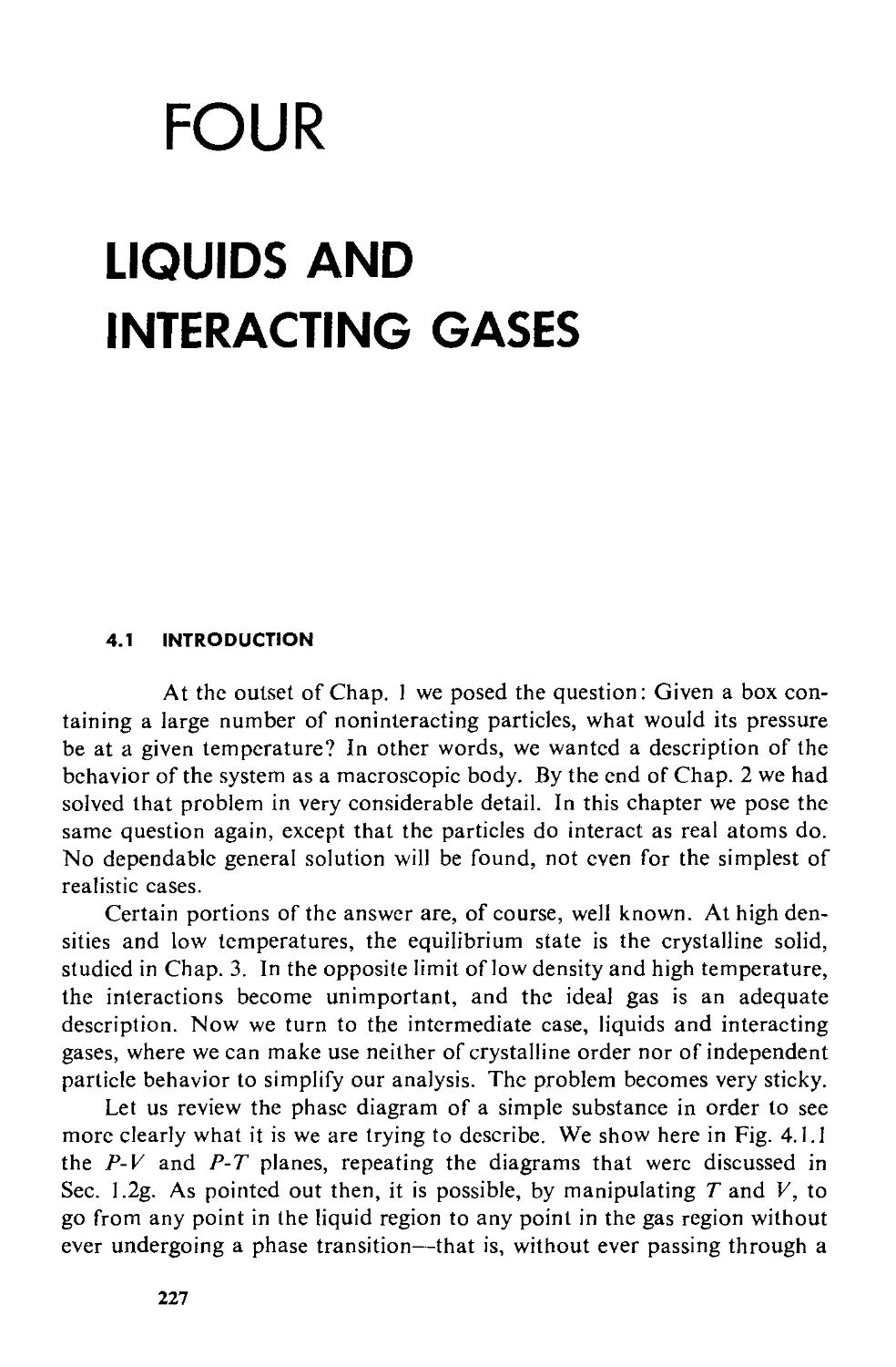 4. Liquids and Interacting Gases