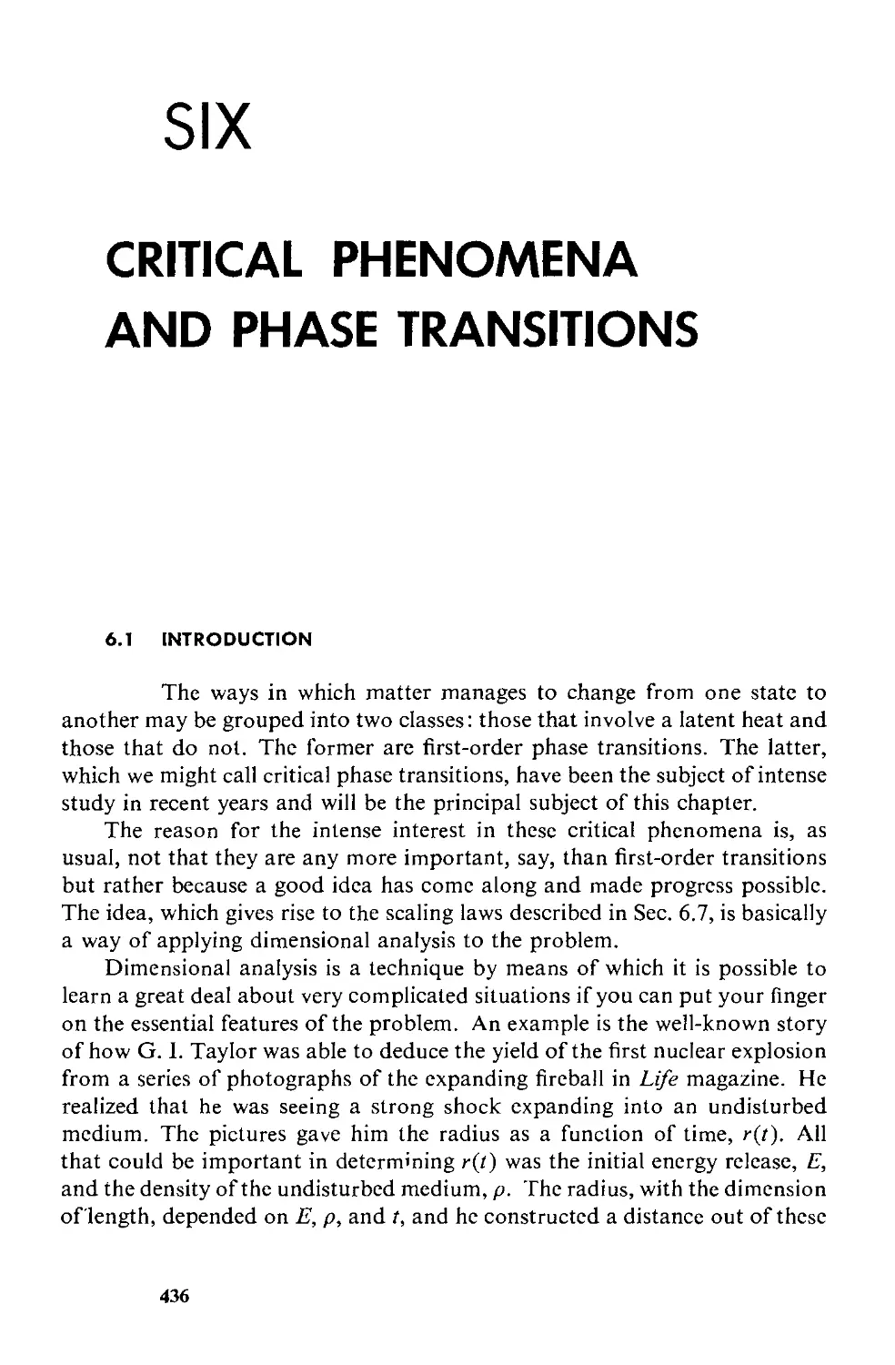 6. Critical Phenomena and Phase Transitions