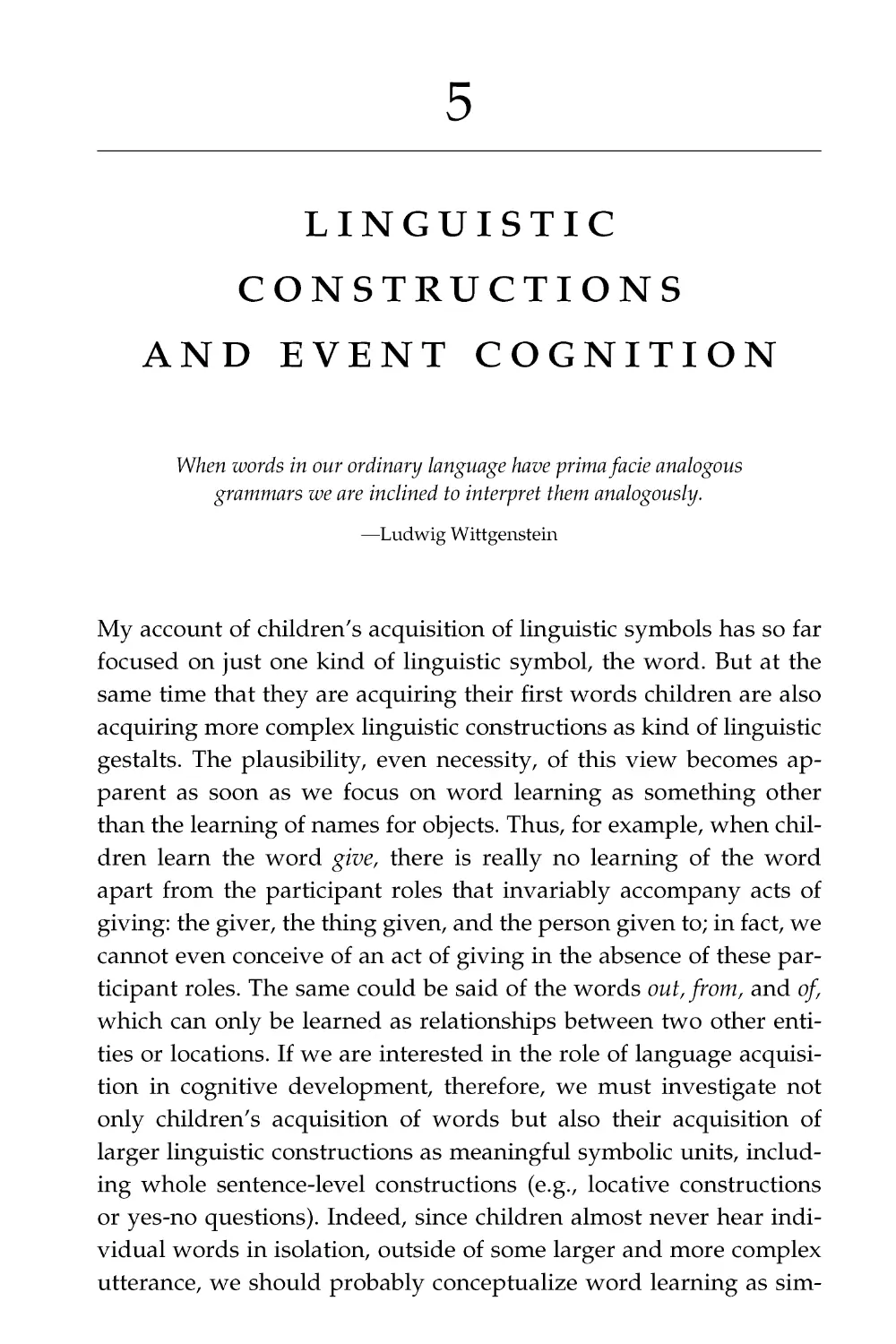 5 Linguistic Constructions and Event Cognition