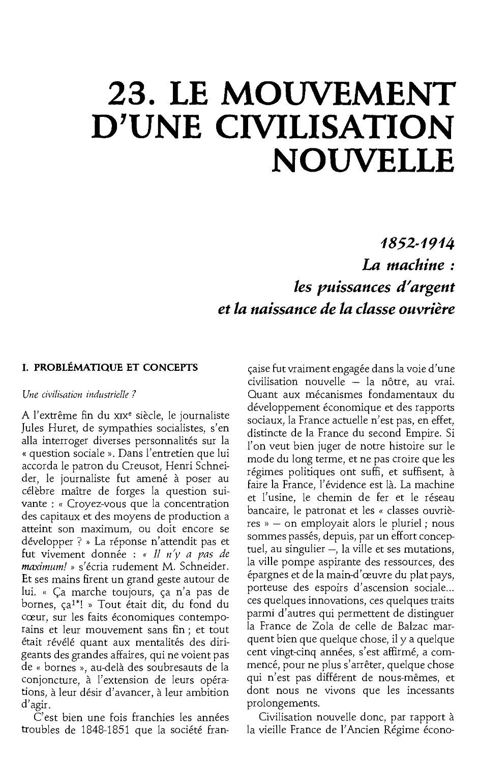 LES TEMPS NOUVEAUX DE 1852 A NOS JOURS