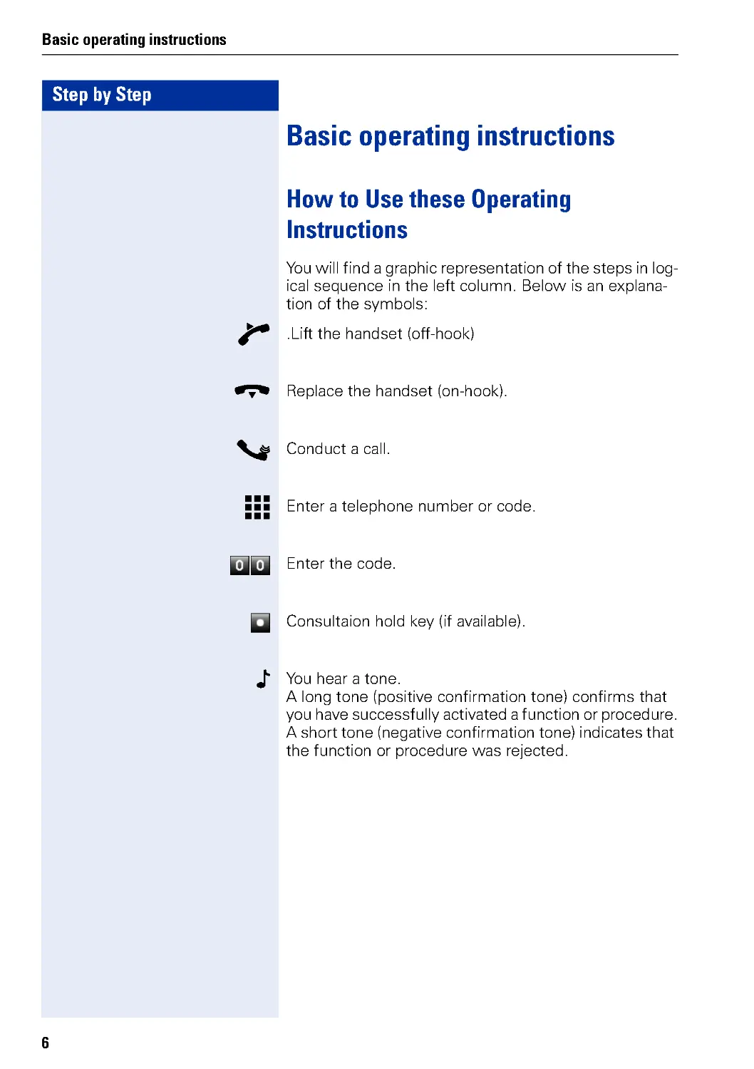 Basic operating instructions