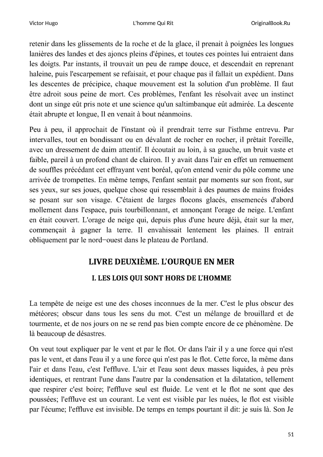 LIVRE DEUXIÈME. L'OURQUE EN MER