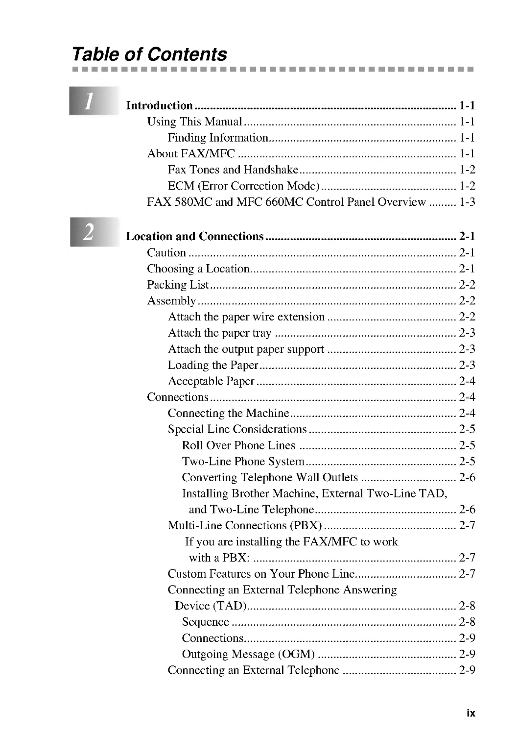 Table of Contents