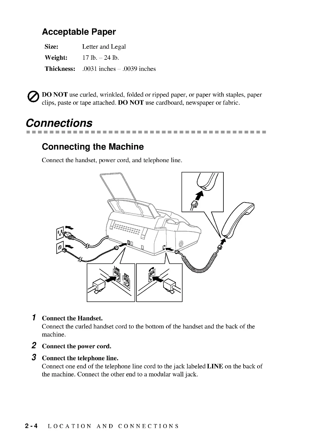 Acceptable Paper
Connections