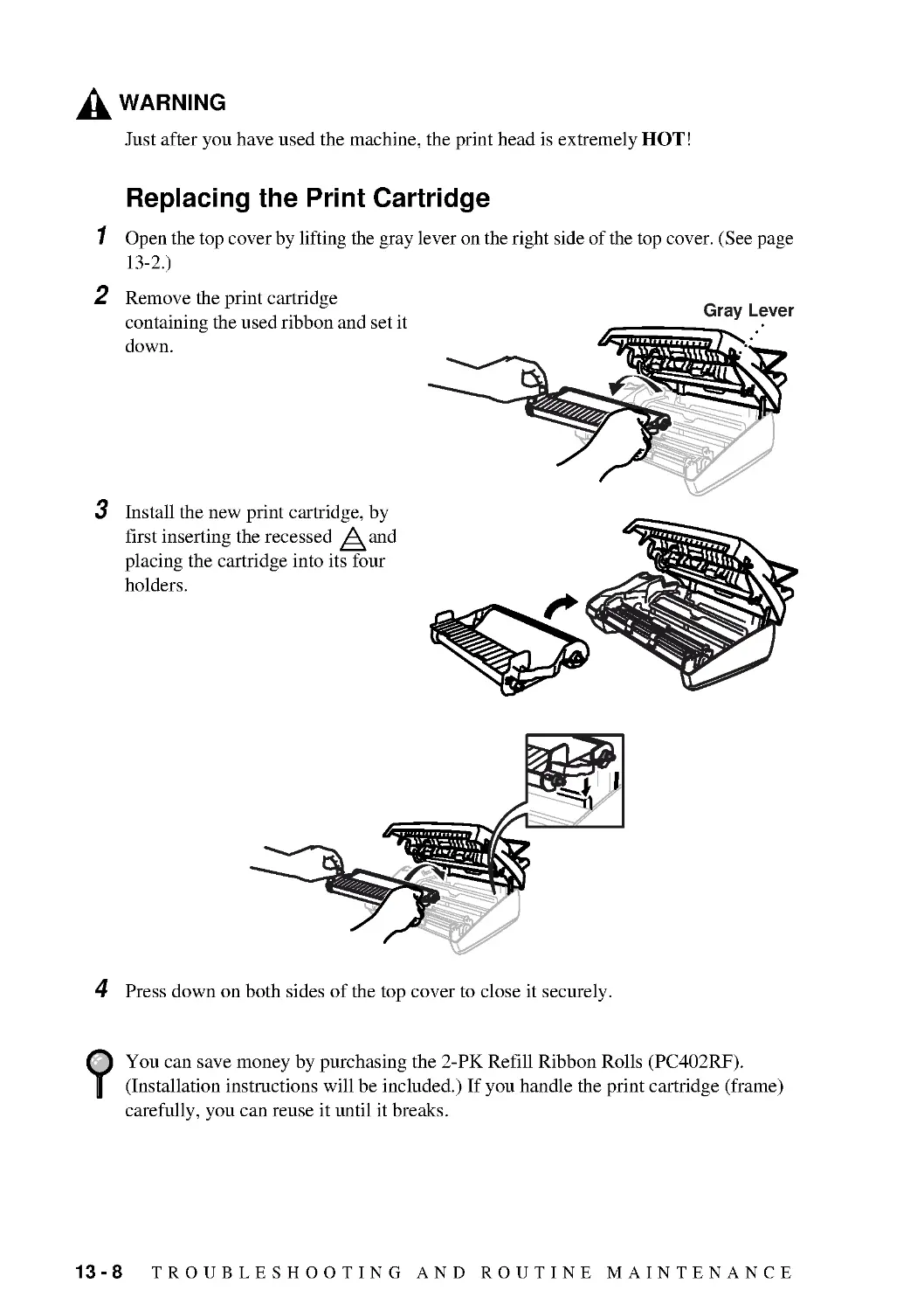 Replacing the Print Cartridge