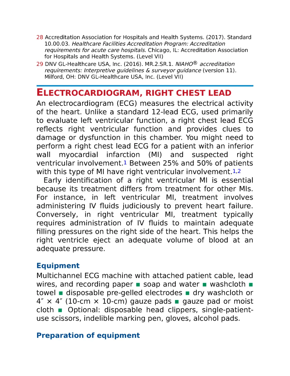 Electrocardiogram, right chest lead