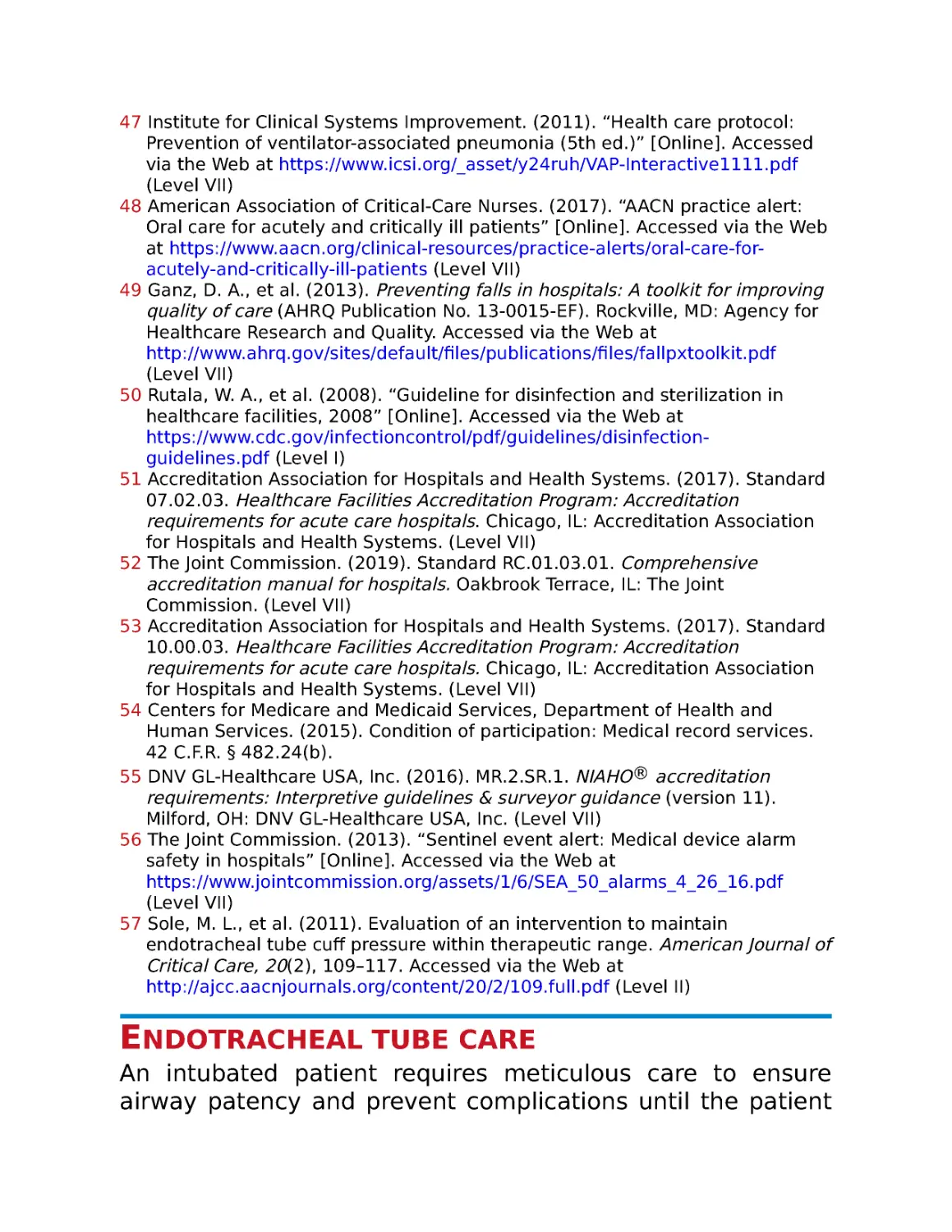 Endotracheal tube care