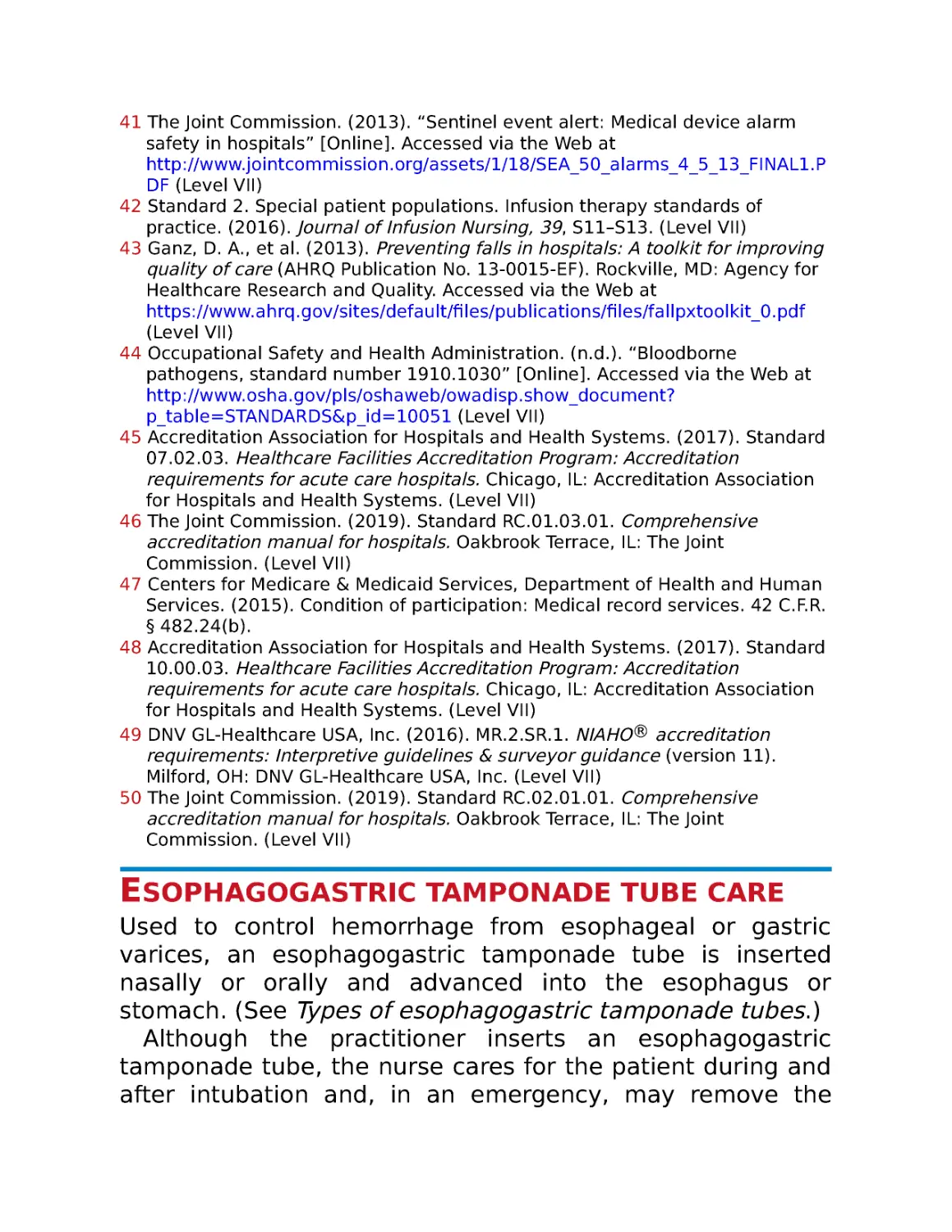 Esophagogastric tamponade tube care
