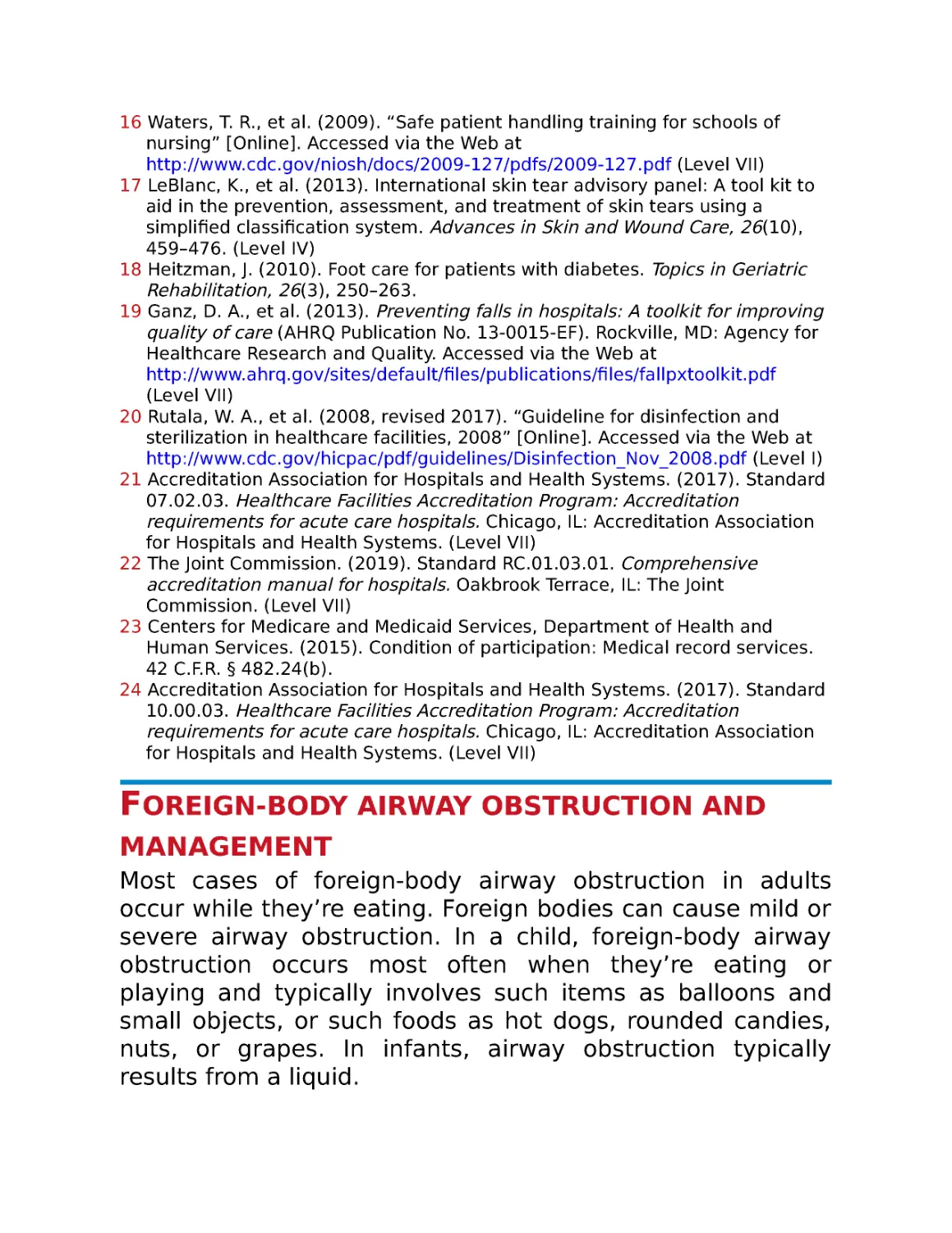 Foreign-body airway obstruction and management