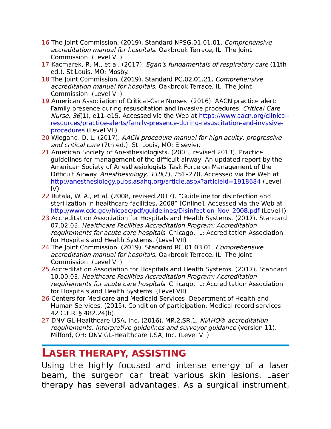 Laser therapy, assisting
