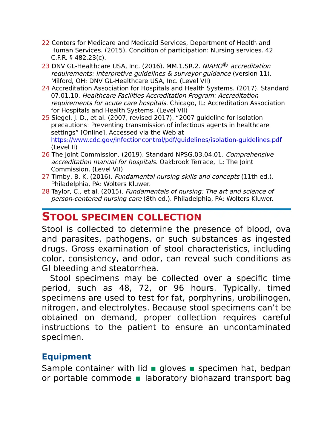 Stool specimen collection
