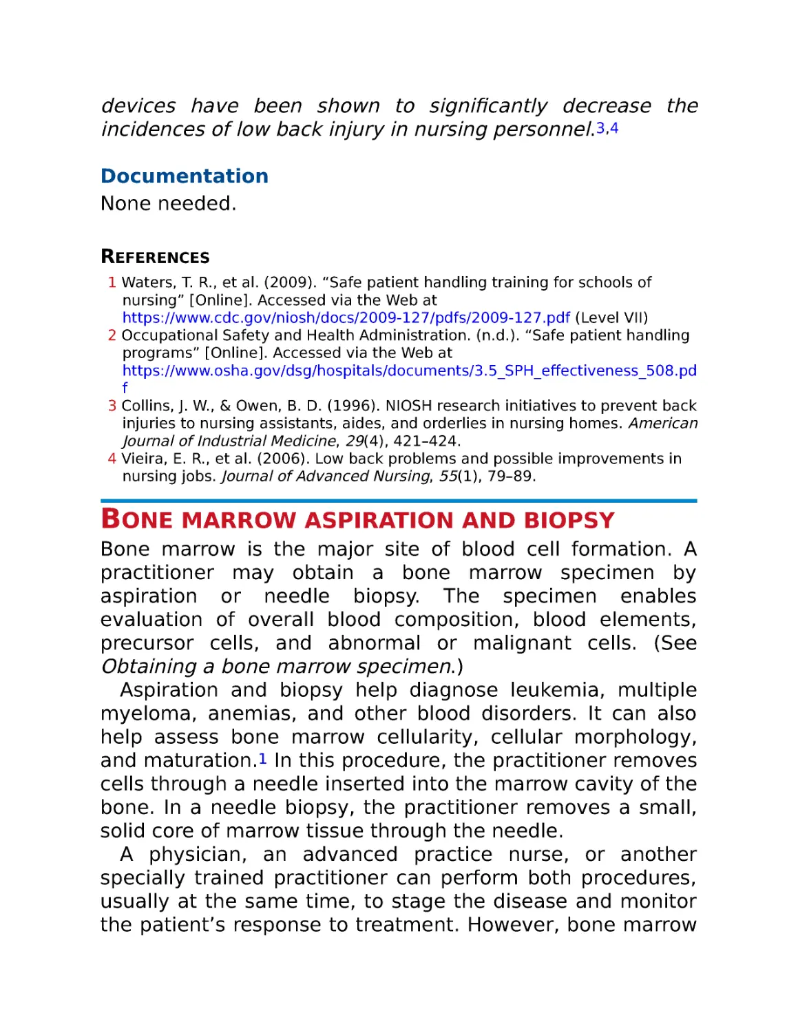 Bone marrow aspiration and biopsy