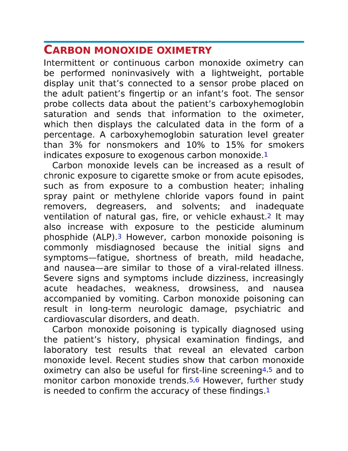Carbon monoxide oximetry
