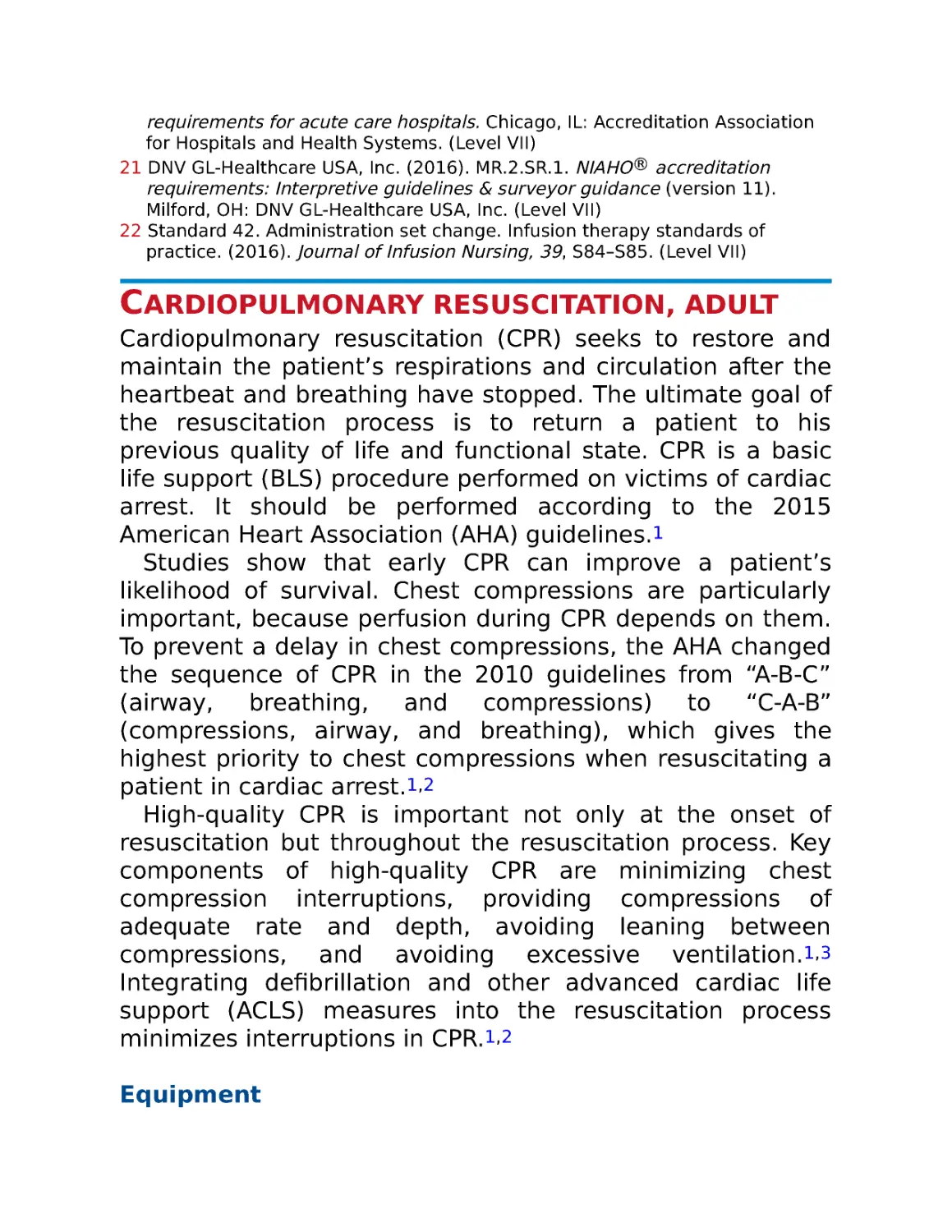 Cardiopulmonary resuscitation, adult