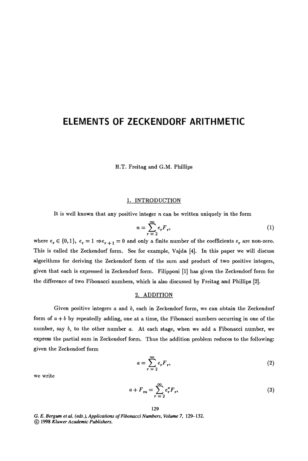 16. Elements of Zeckendorf Arithmetic