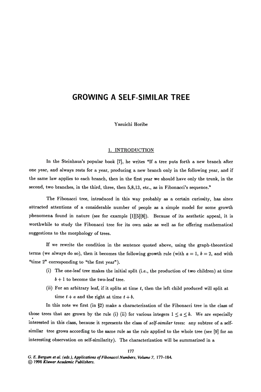 21. Growing a Self-Similar Tree