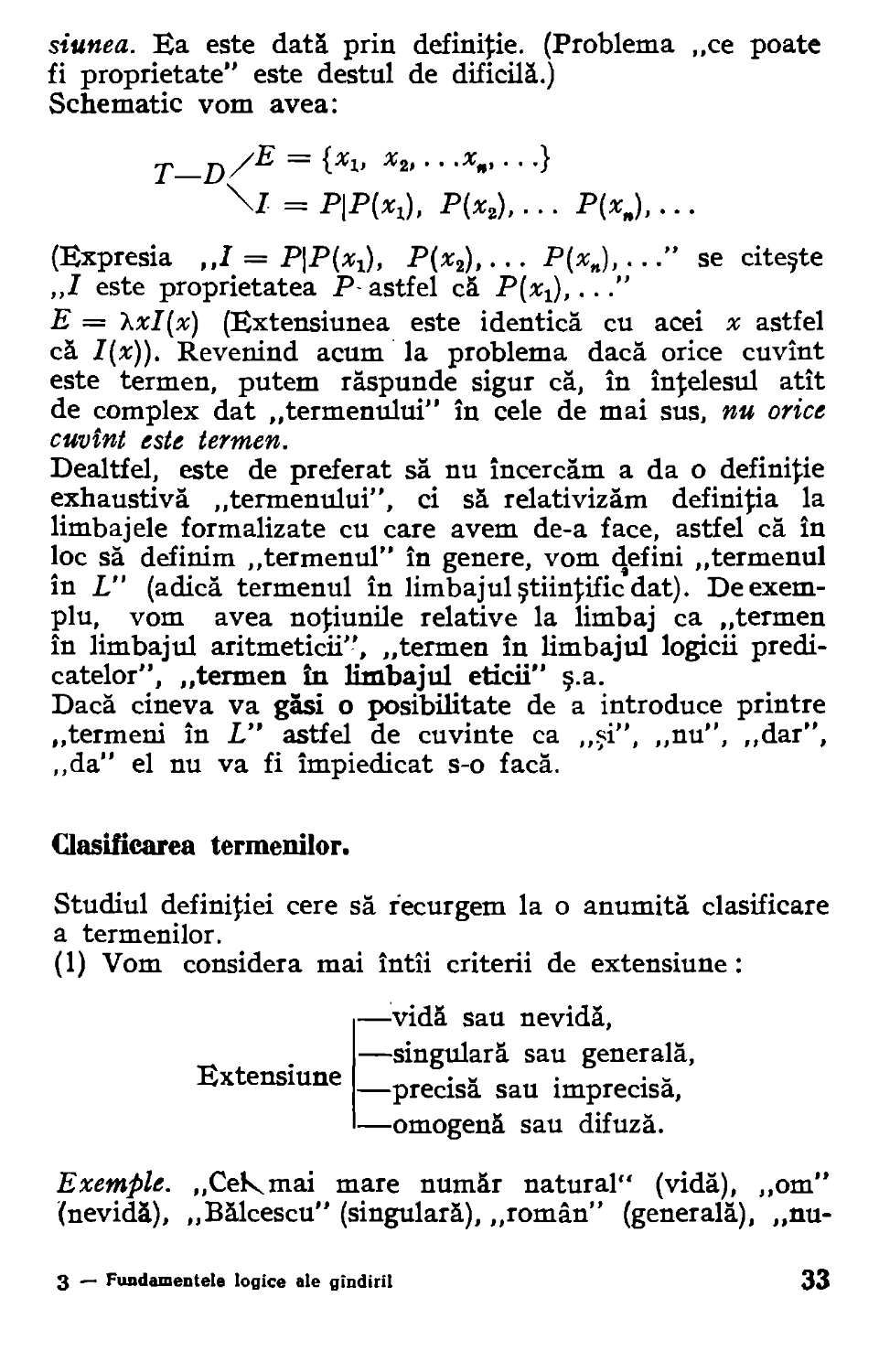 Clasificarea termenilor