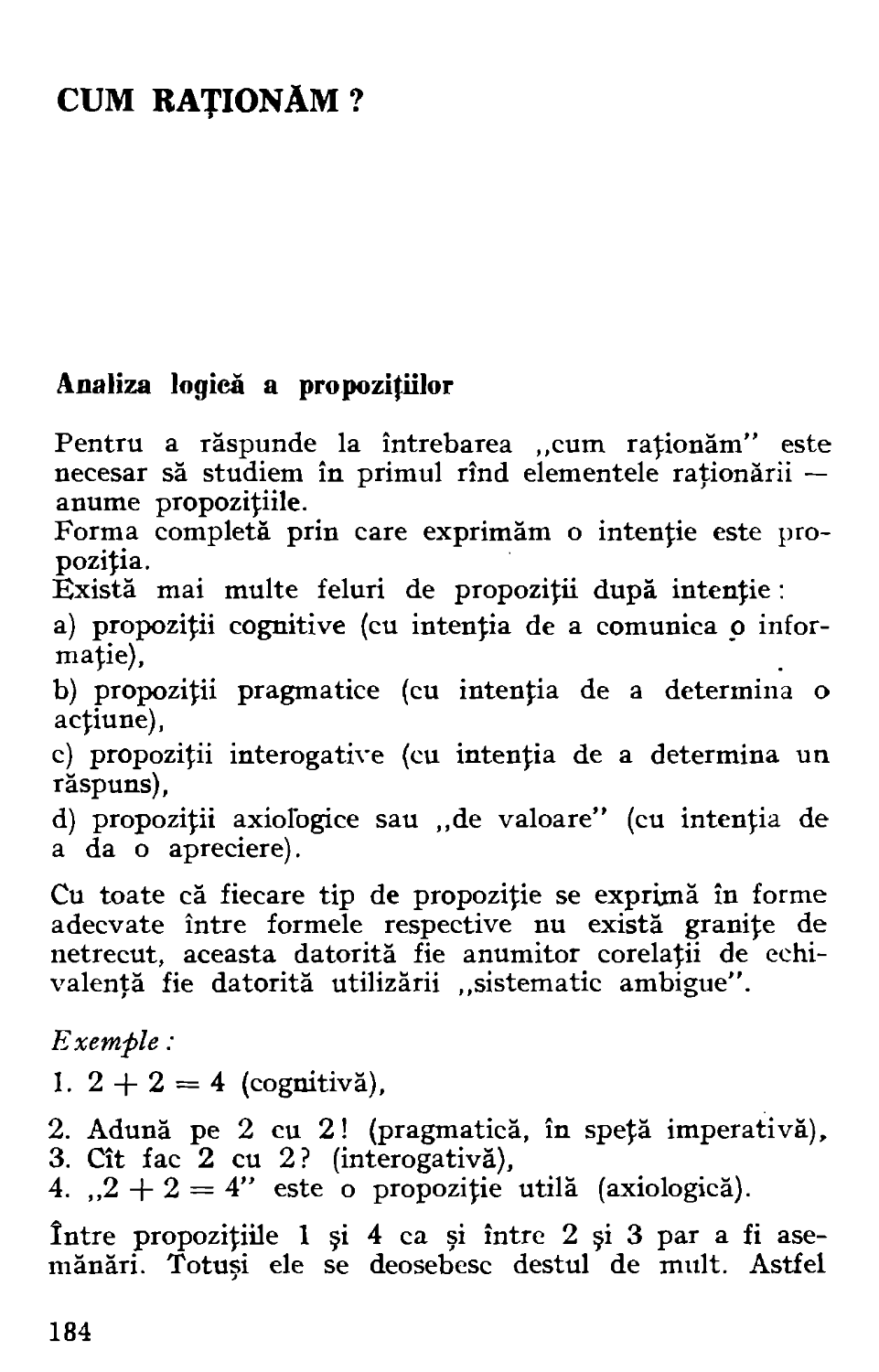 3. Cum raţionăm?