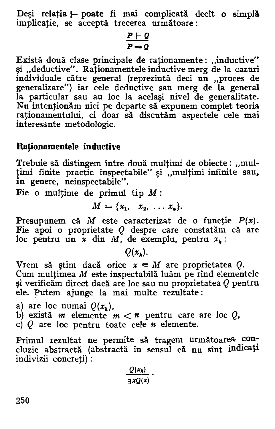 Raţionamentele inductive