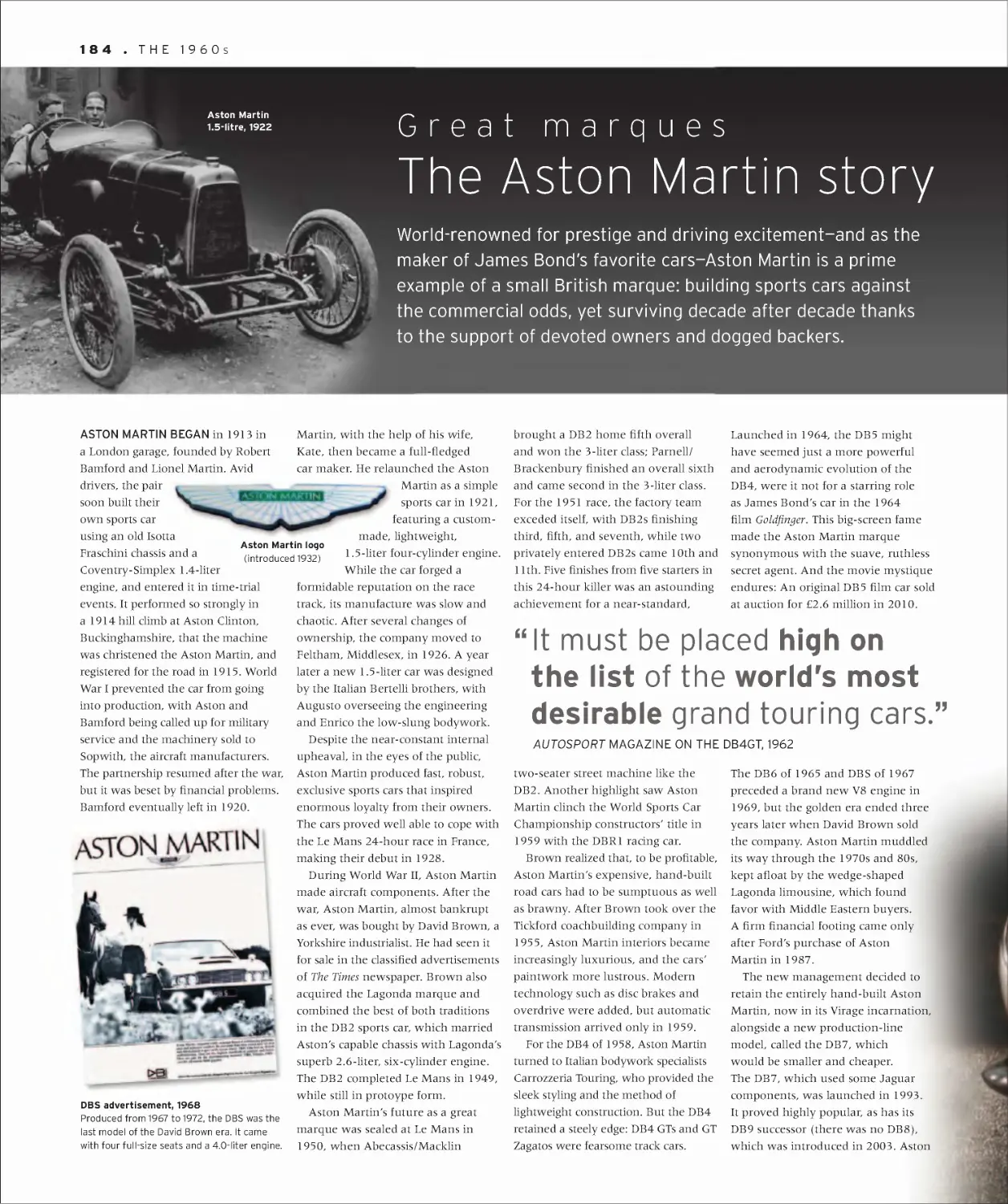 Great marques: The Aston Martin story 184