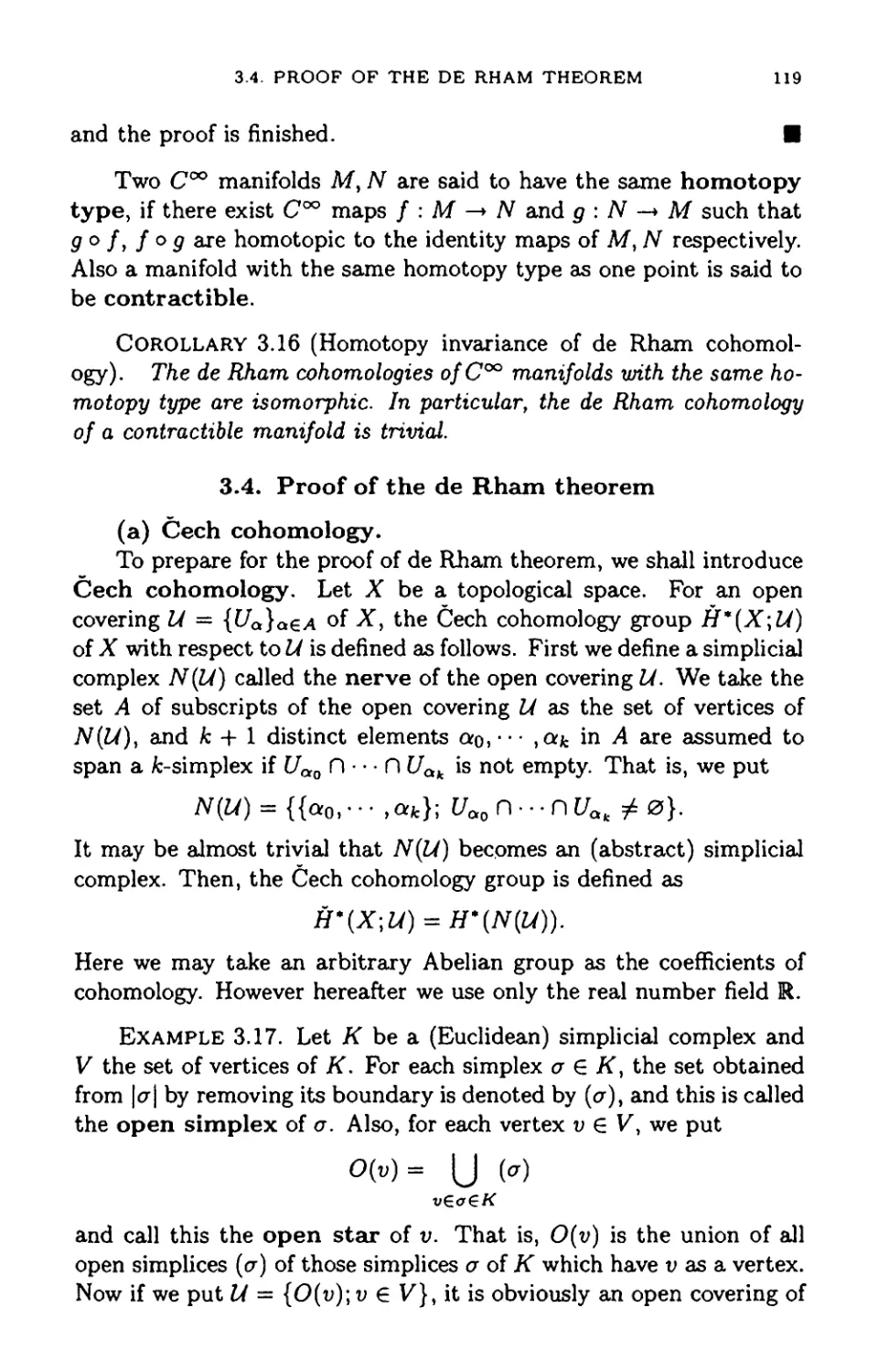 3.4 Proof of the de Rham theorem