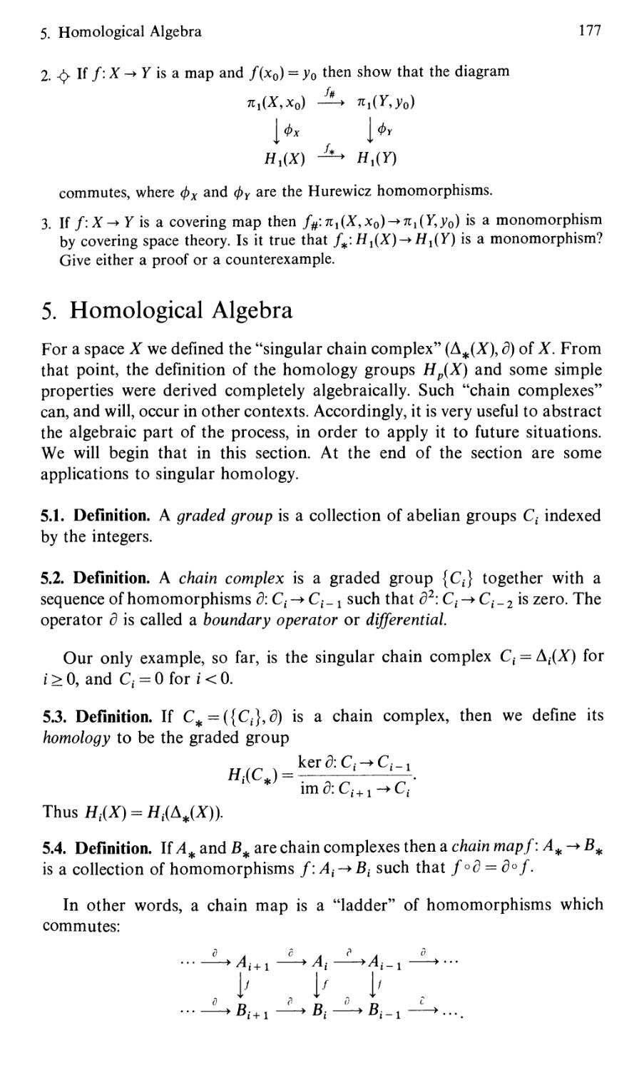 5. Homological Algebra