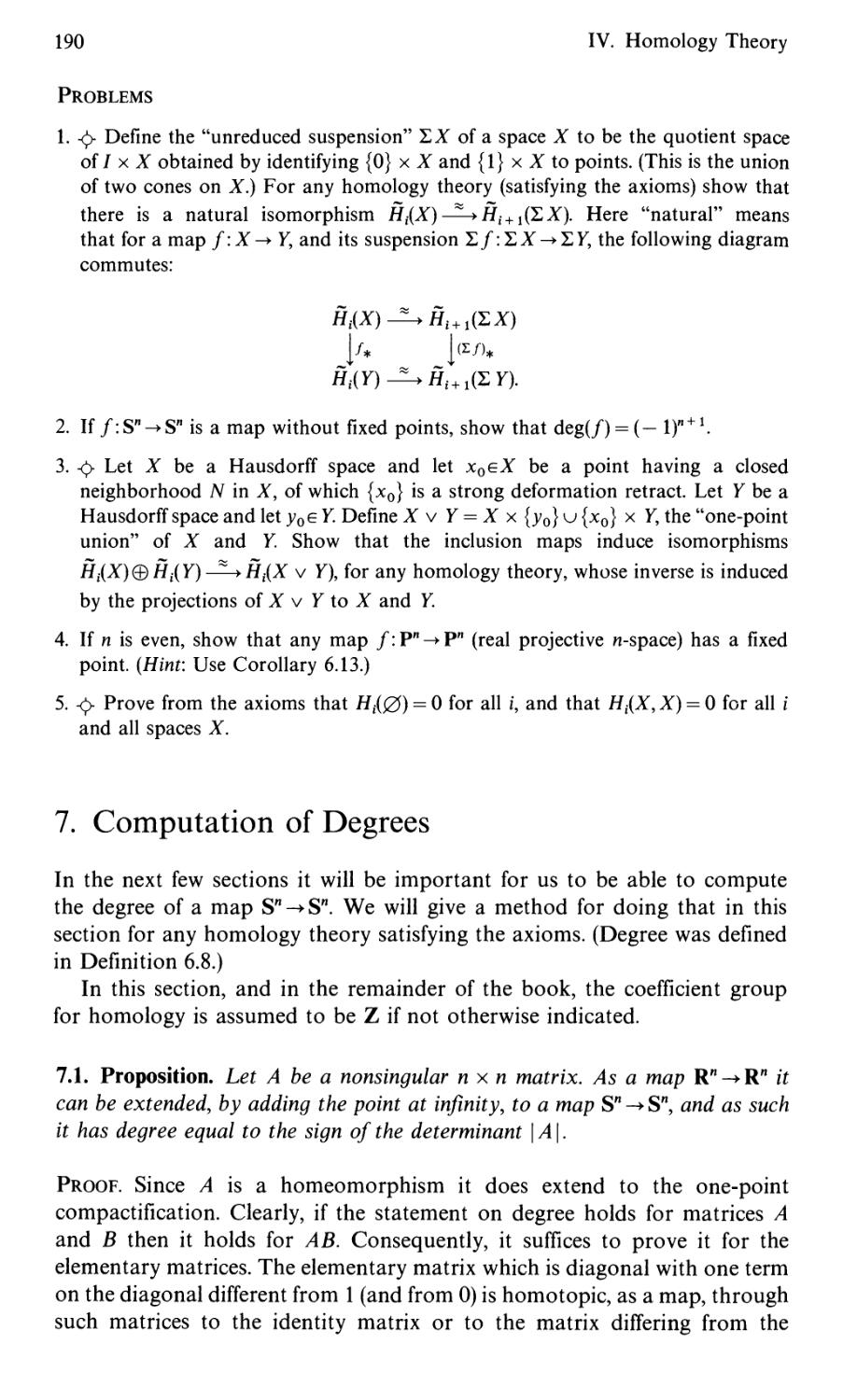 7. Computation of Degrees
