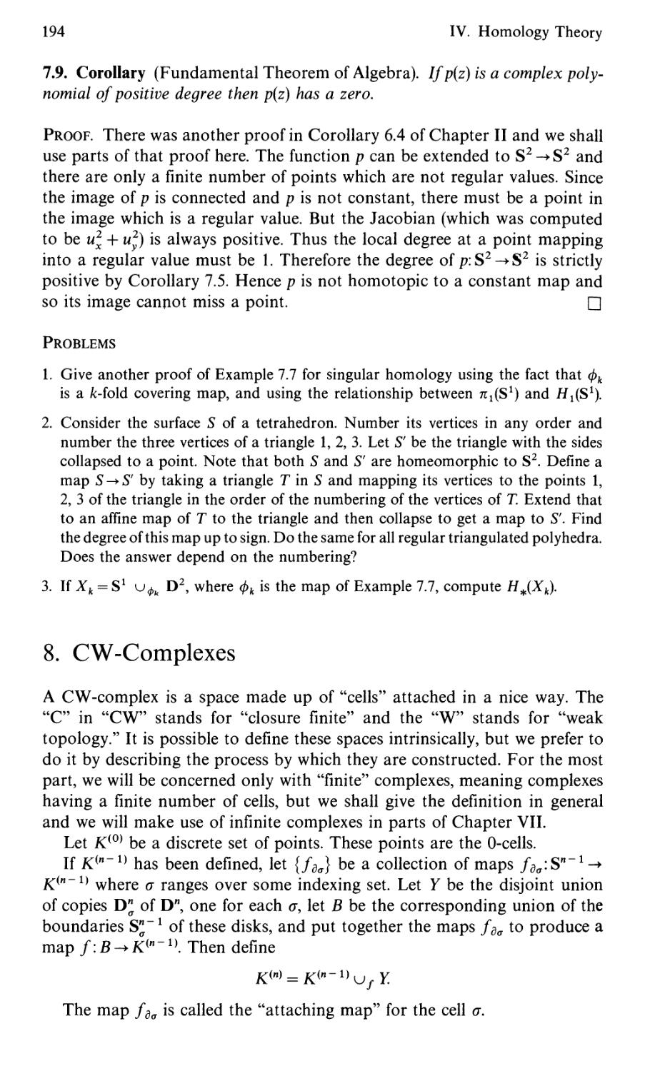 8. CW-Complexes