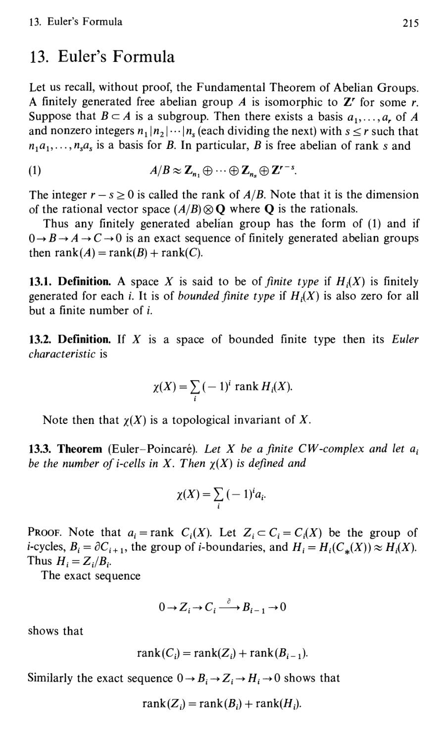 13. Euler's Formula